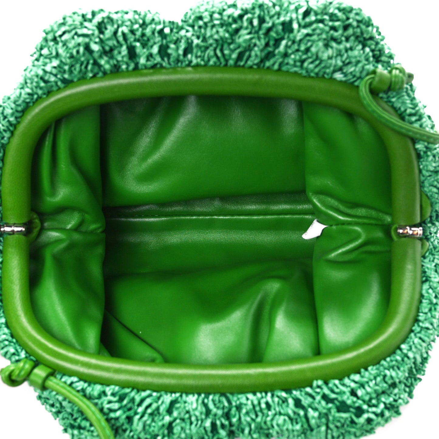 Boucle Curly Raffia The Mini Pouch Parakeet