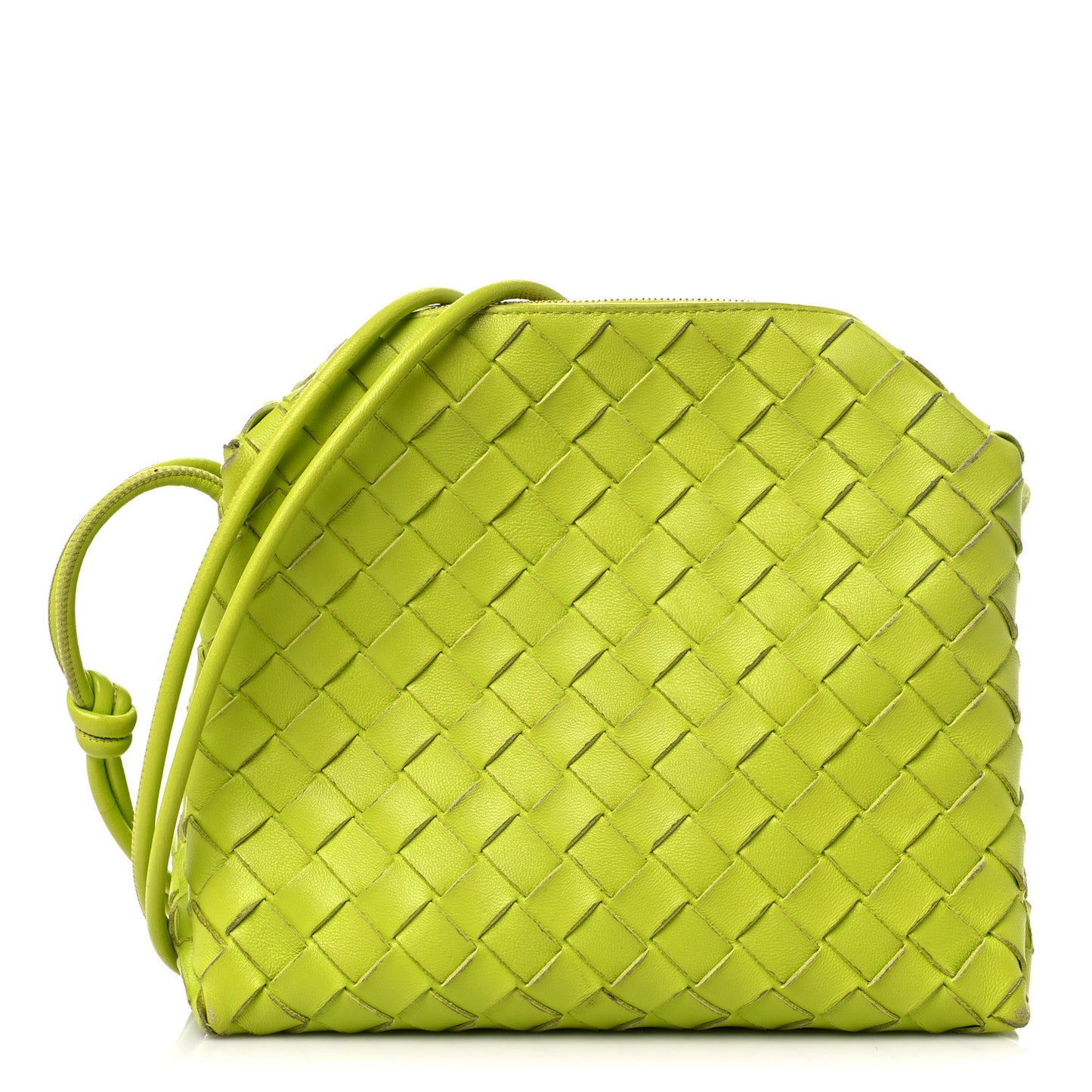 Nappa Intrecciato Small Loop Camera Bag Acid Kiwi