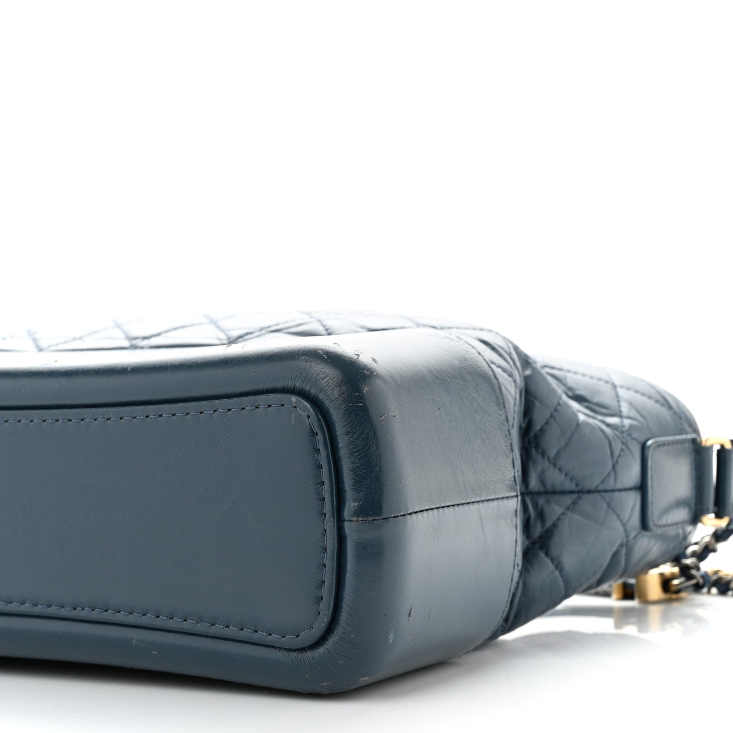 Aged Calfskin Quilted Medium Gabrielle Hobo Blue
