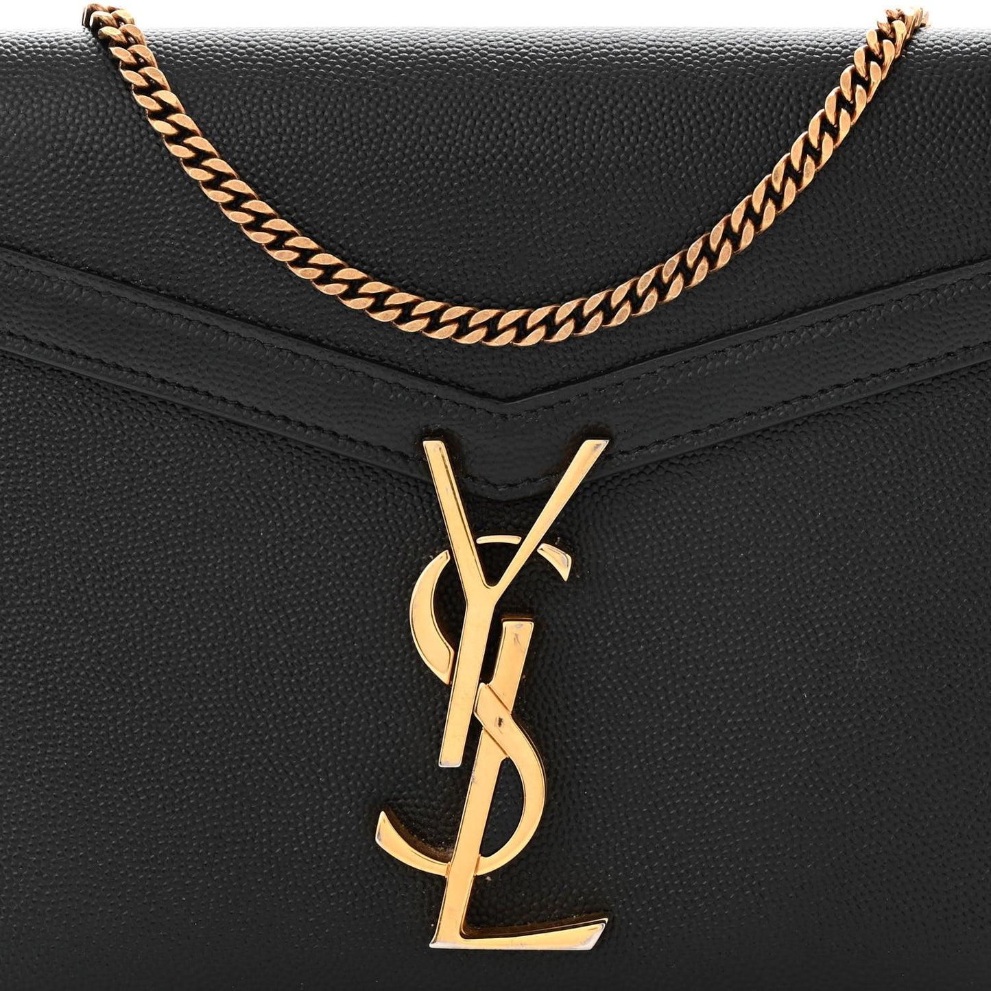 Grain De Poudre Monogram Cassandra Chain Wallet Black