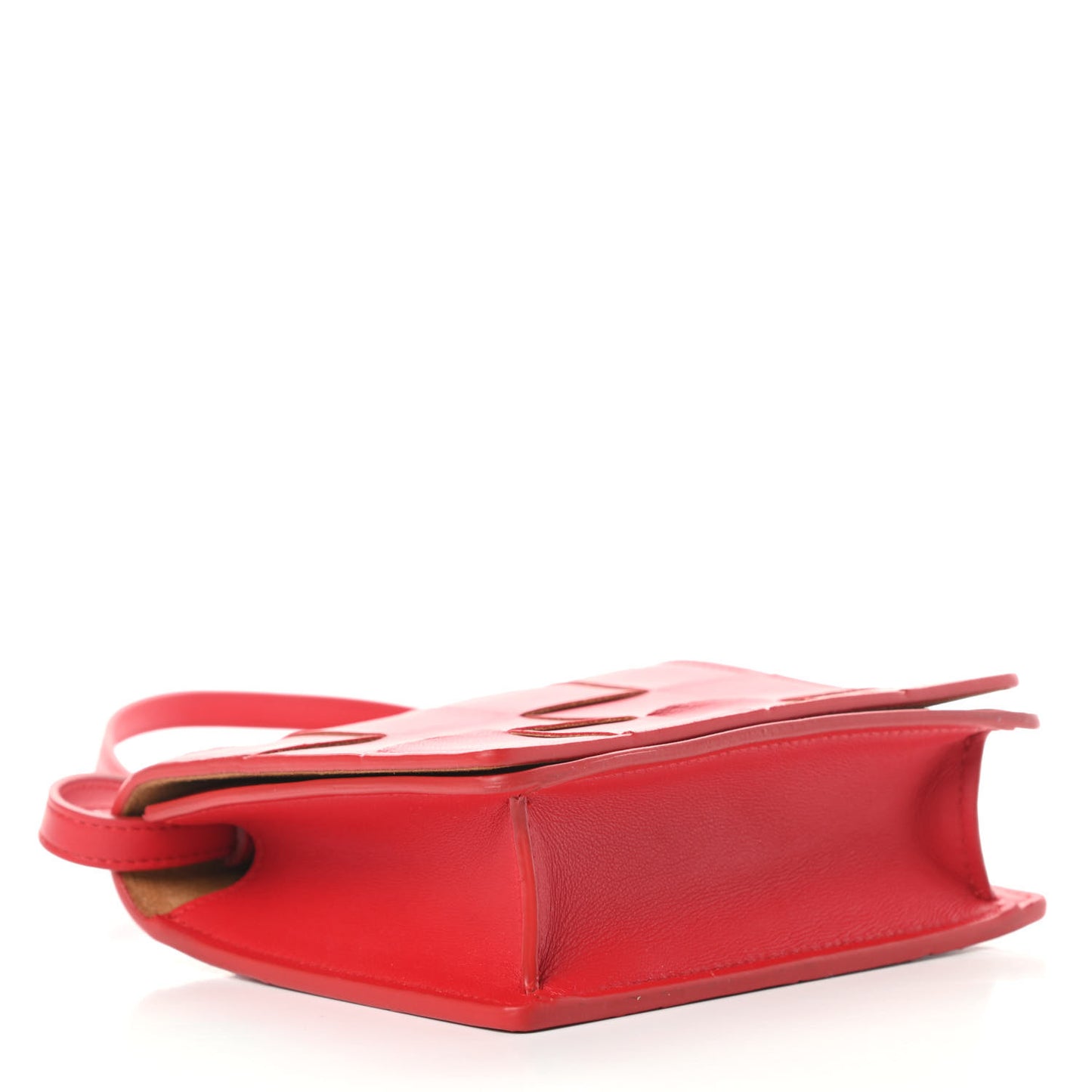 Lambskin Maxi Intrecciato Mini Cassette Crossbody Bag Bright Red