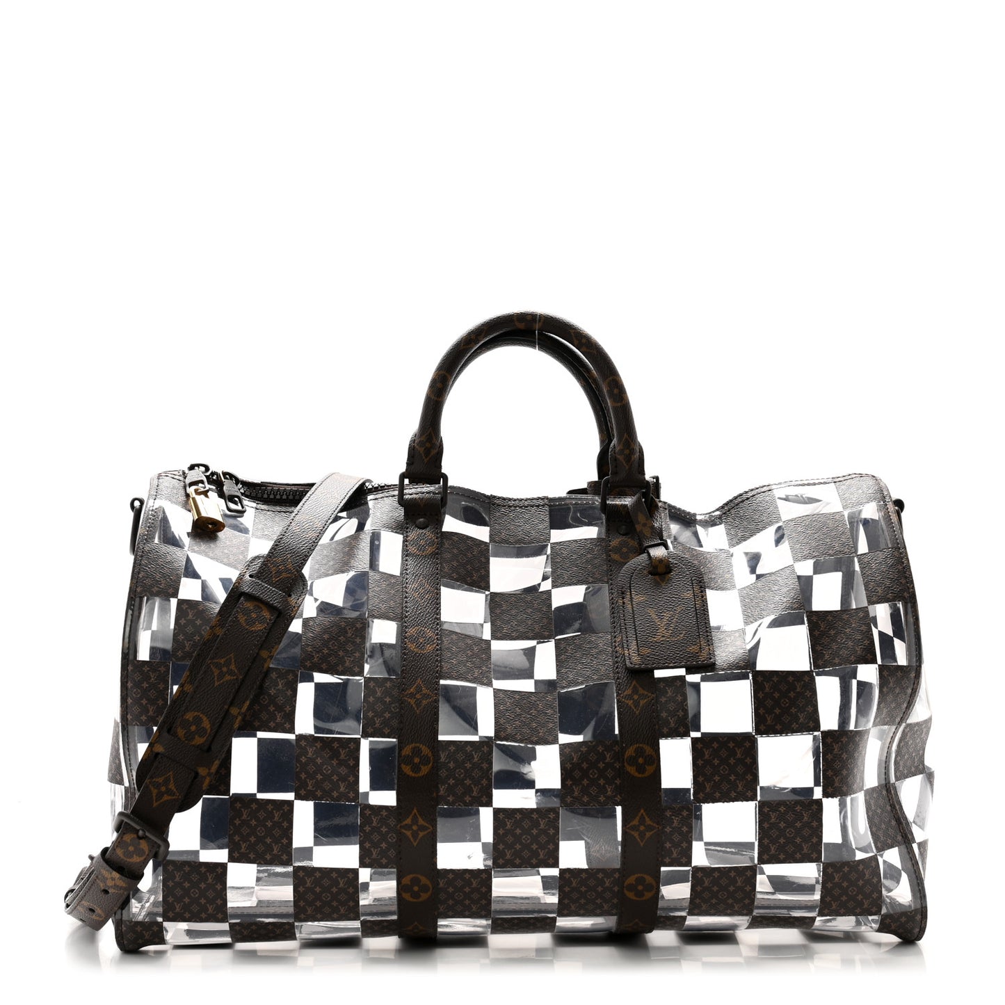 PVC Monogram Chess Keepall Bandouliere 50