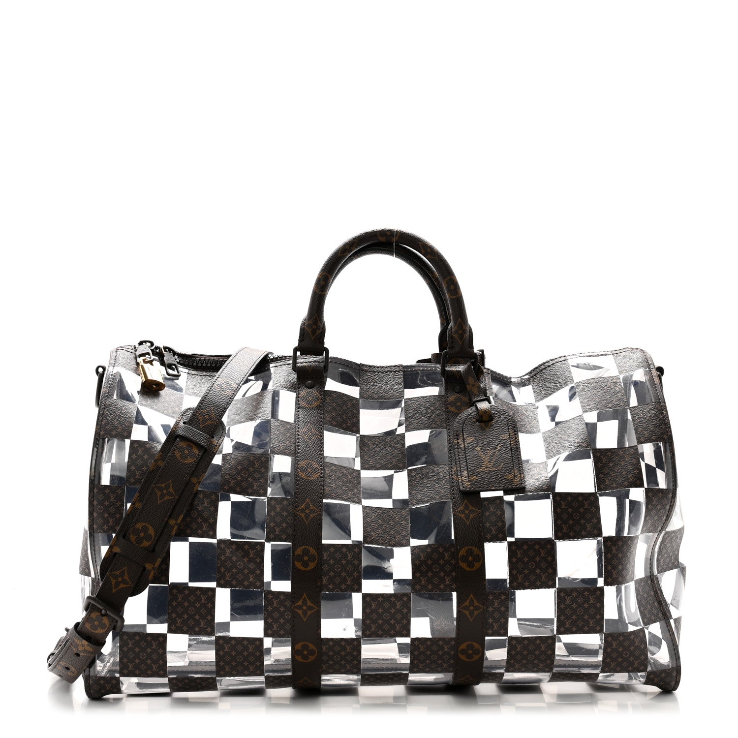 Louis Vuitton PVC Monogram Chess Keepall Bandouliere 50 1 of 11