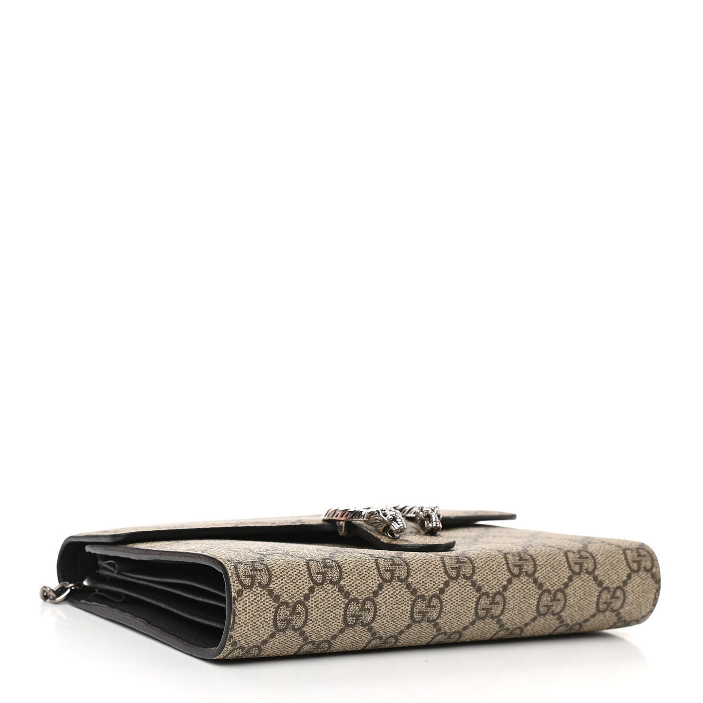 GG Supreme Monogram Mini Dionysus Chain Wallet Beige Black