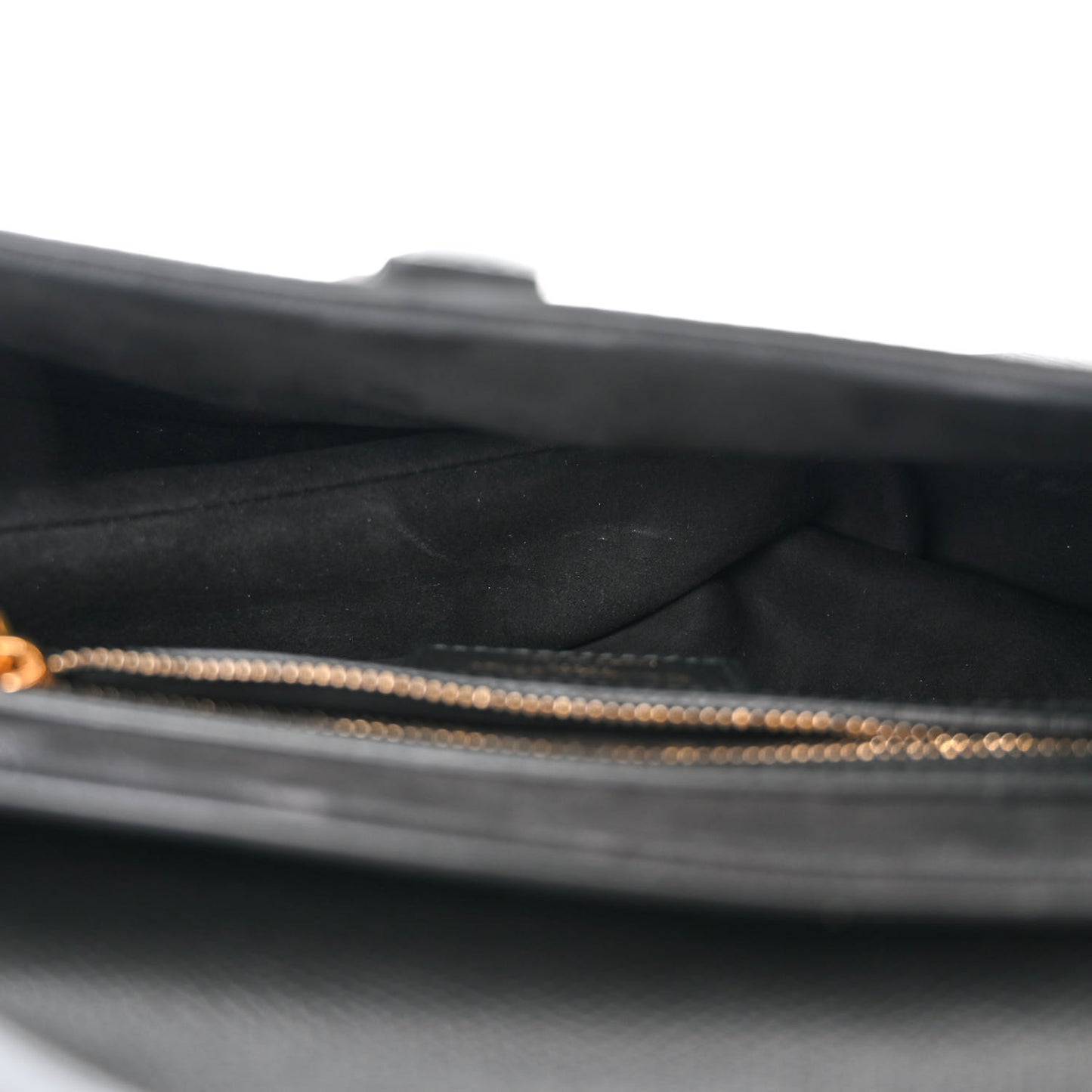Grained Calfskin Saddle Bag Black