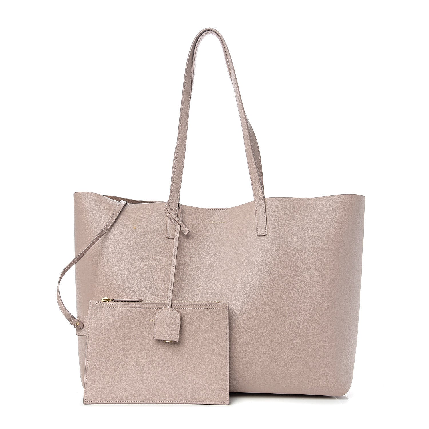 Saint Laurent Calfskin Large Shopping Tote Rose Antic 1 of 13