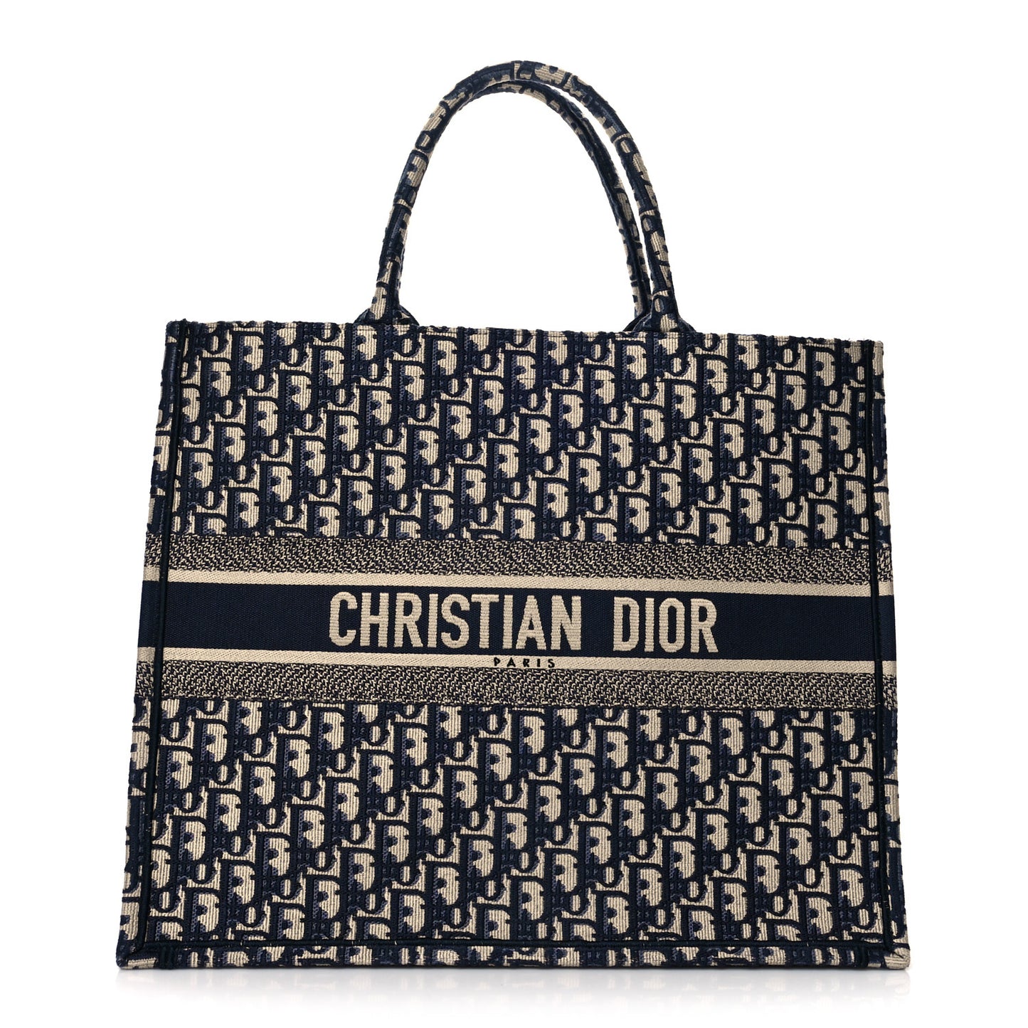 Oblique Large Book Tote Blue Multicolor
