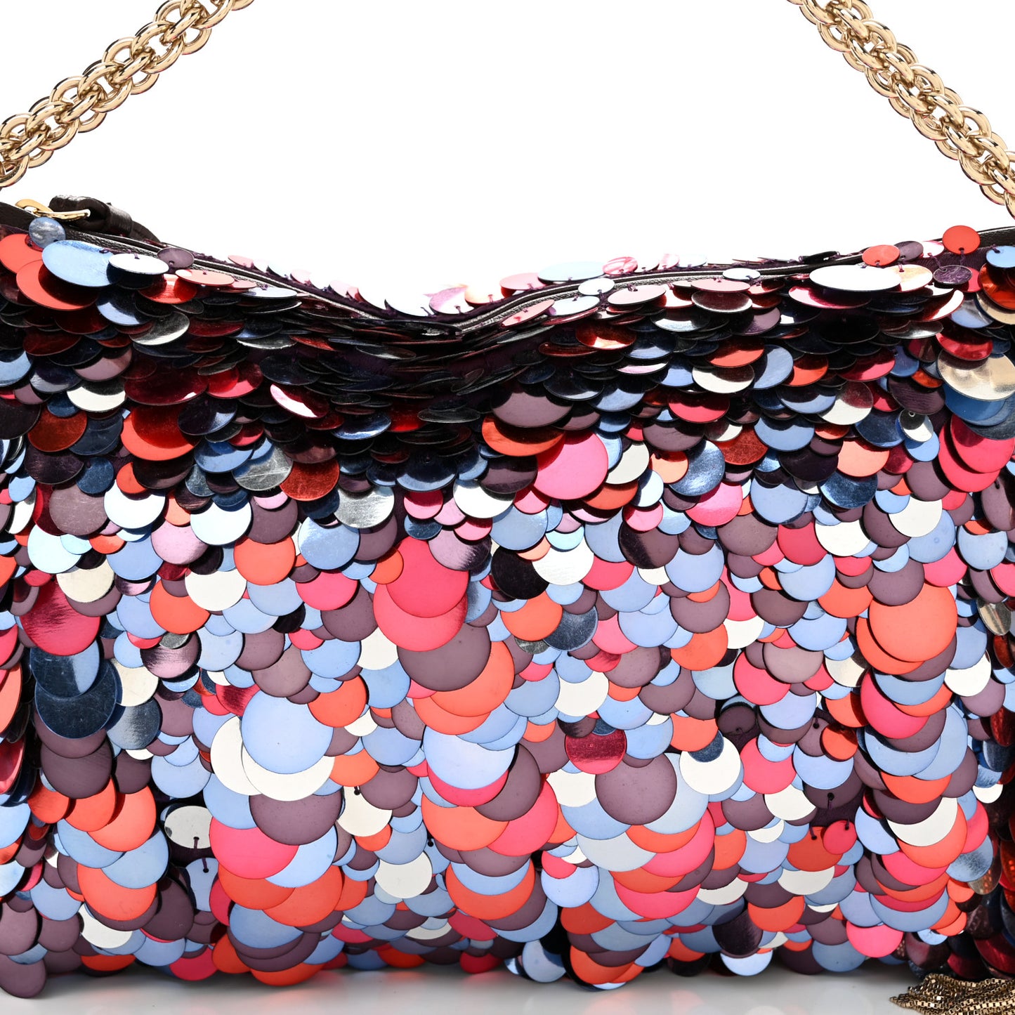 Sequin Maxi Callie Embroidery Bag Raspberry Mix