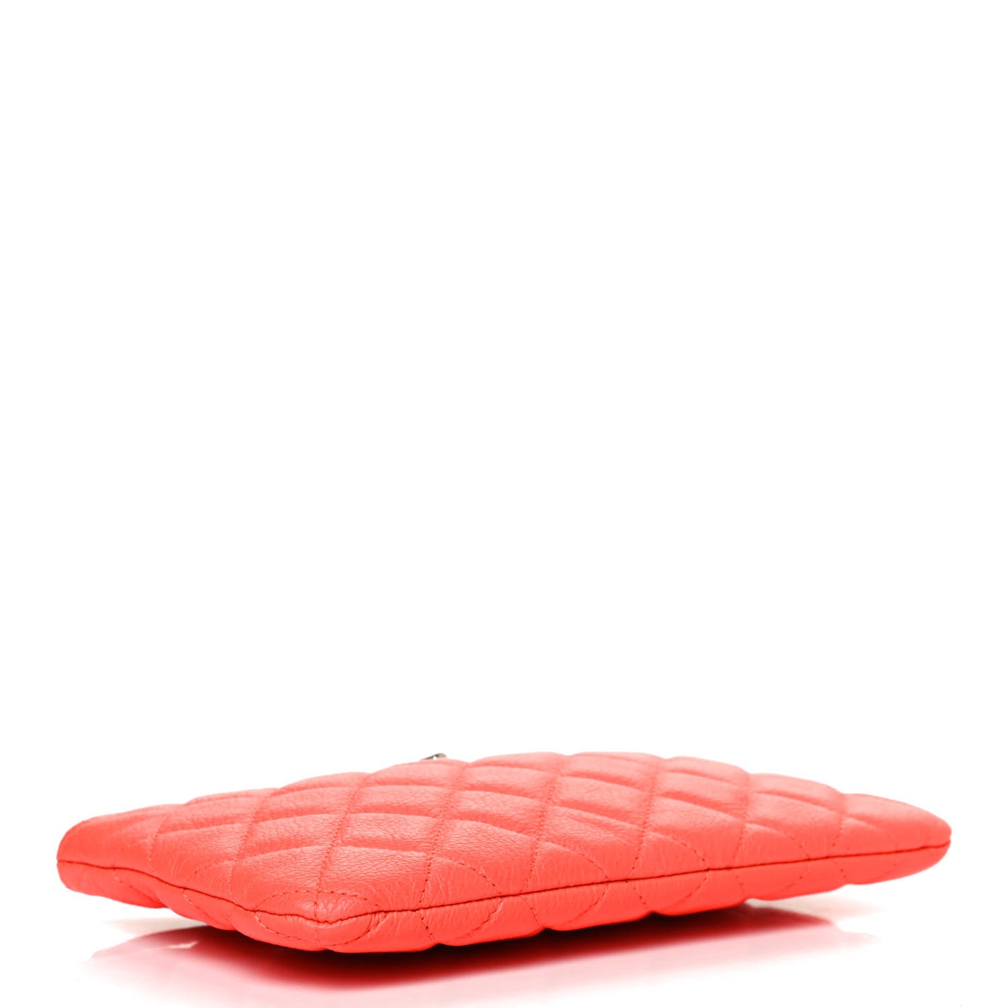 Goatskin Quilted Medium Reissue Cosmetic Case Orange