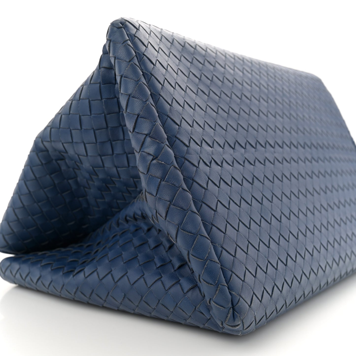 Nappa Intrecciato Medium Top Handle Tote Cobalt