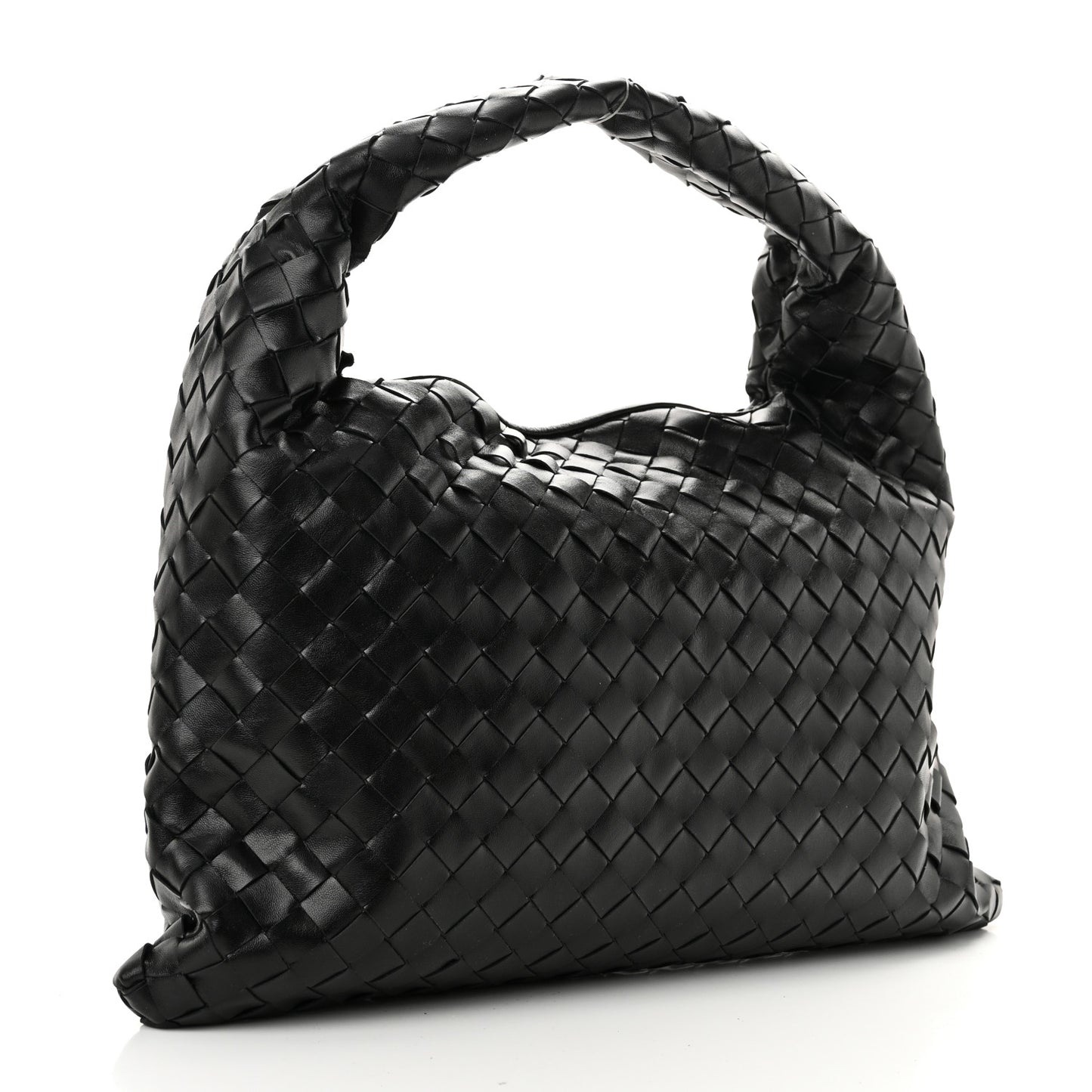Calfskin Intrecciato Small Hop Black