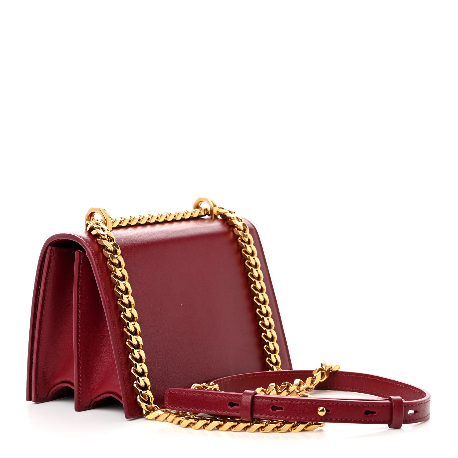 Alexander McQueen Calfskin Knuckle Crossbody Red 3 of 13