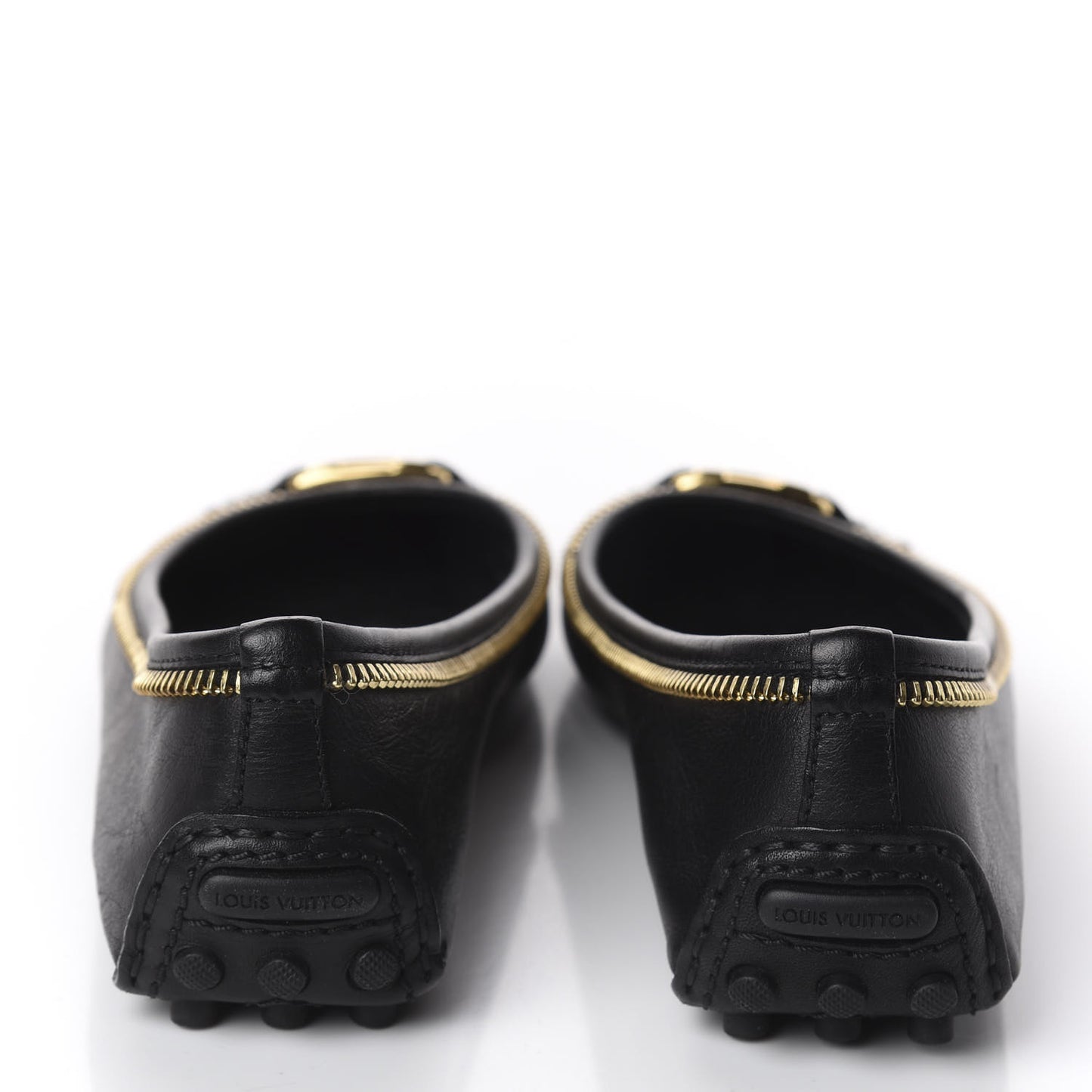 Calfskin Zip Oxford Ballerina Flats 35 Black