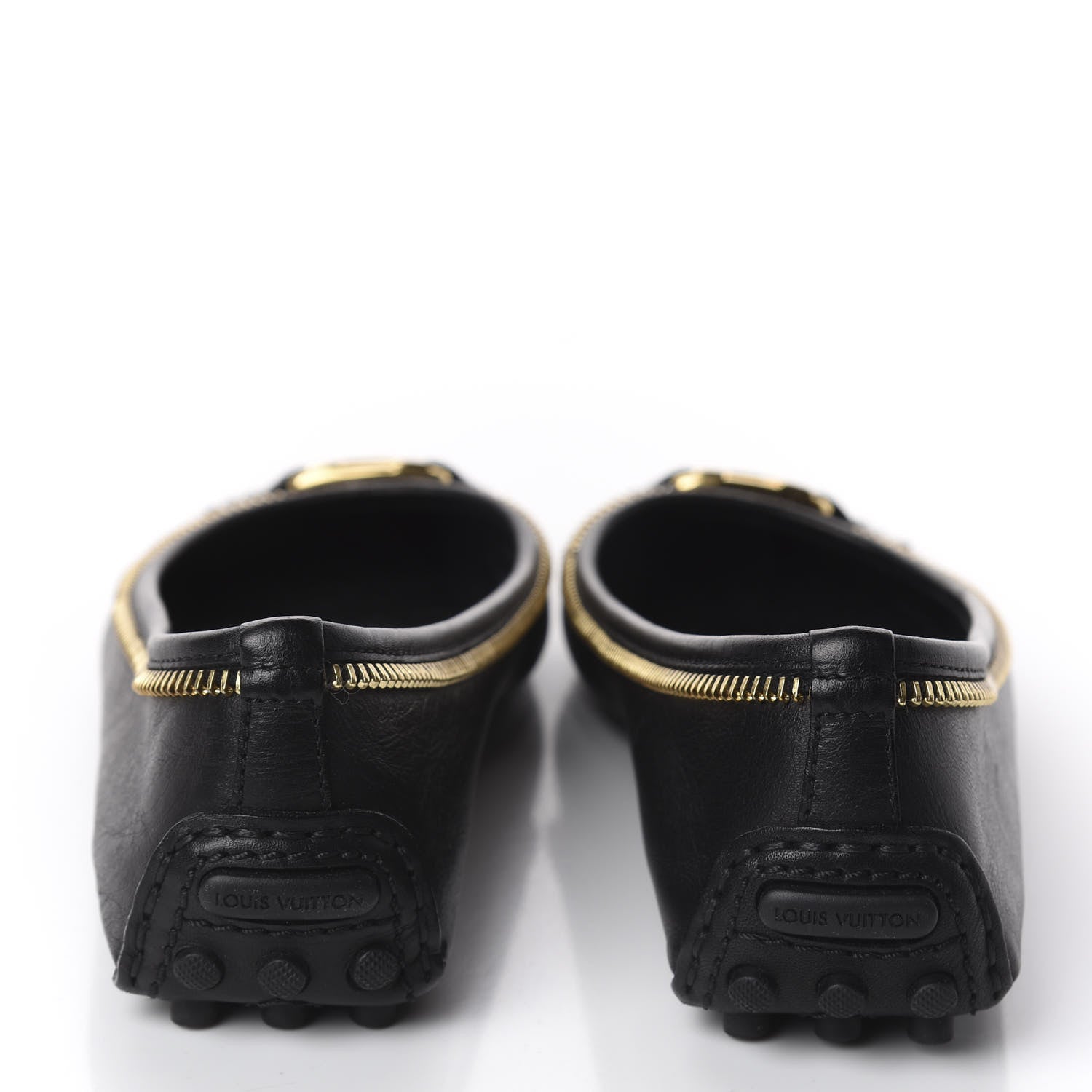 Louis Vuitton Calfskin Zip Oxford Ballerina Flats 35 Black 6 of 9