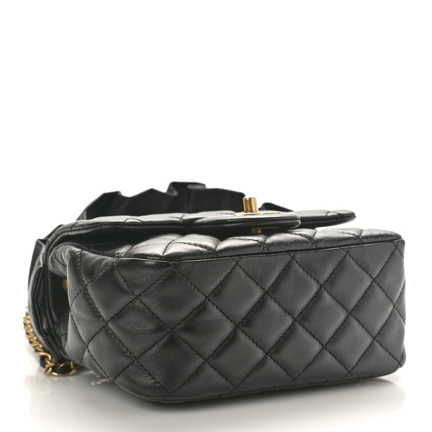 Lambskin Quilted Mini Romance Square Flap Black