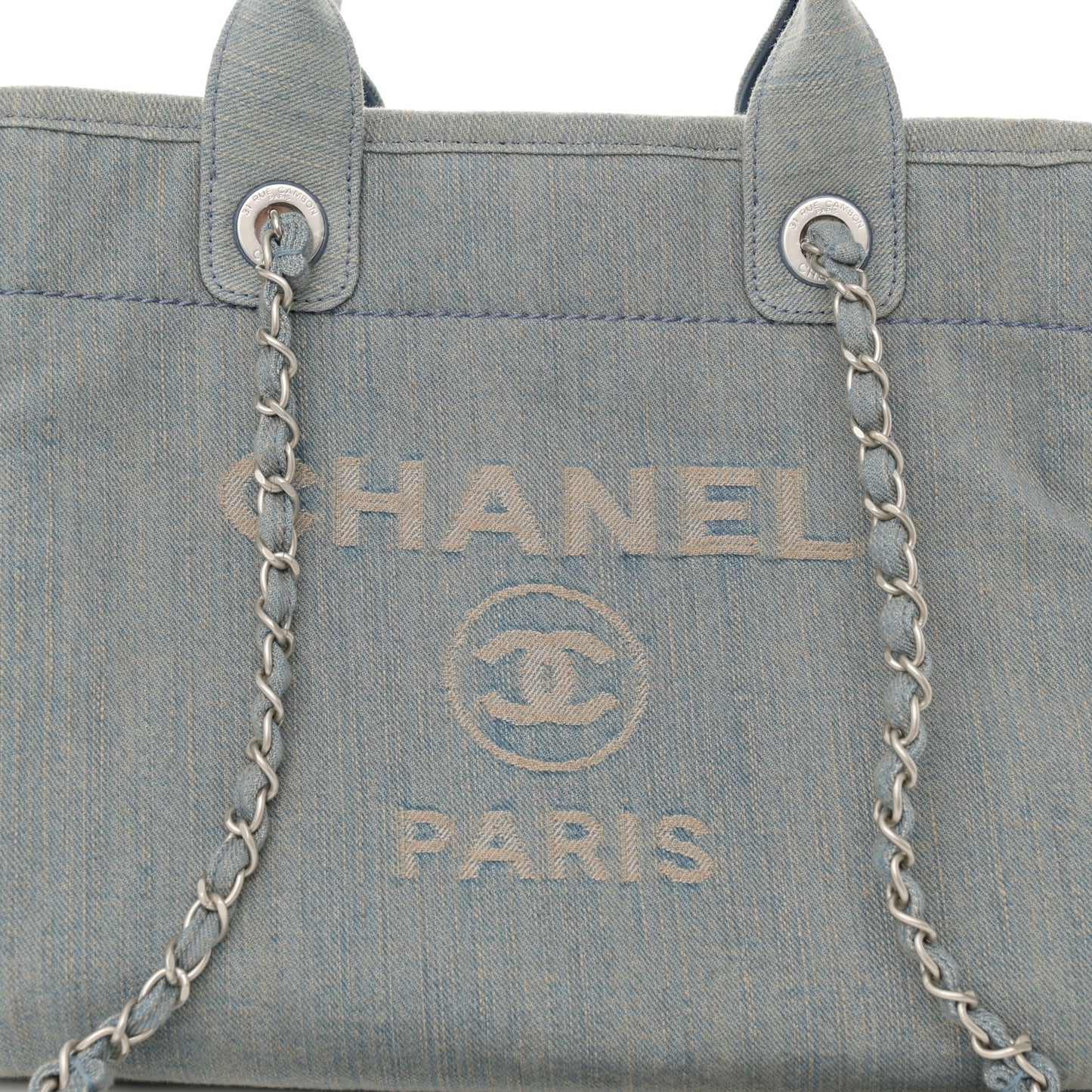 Denim Small Deauville Tote Light Blue