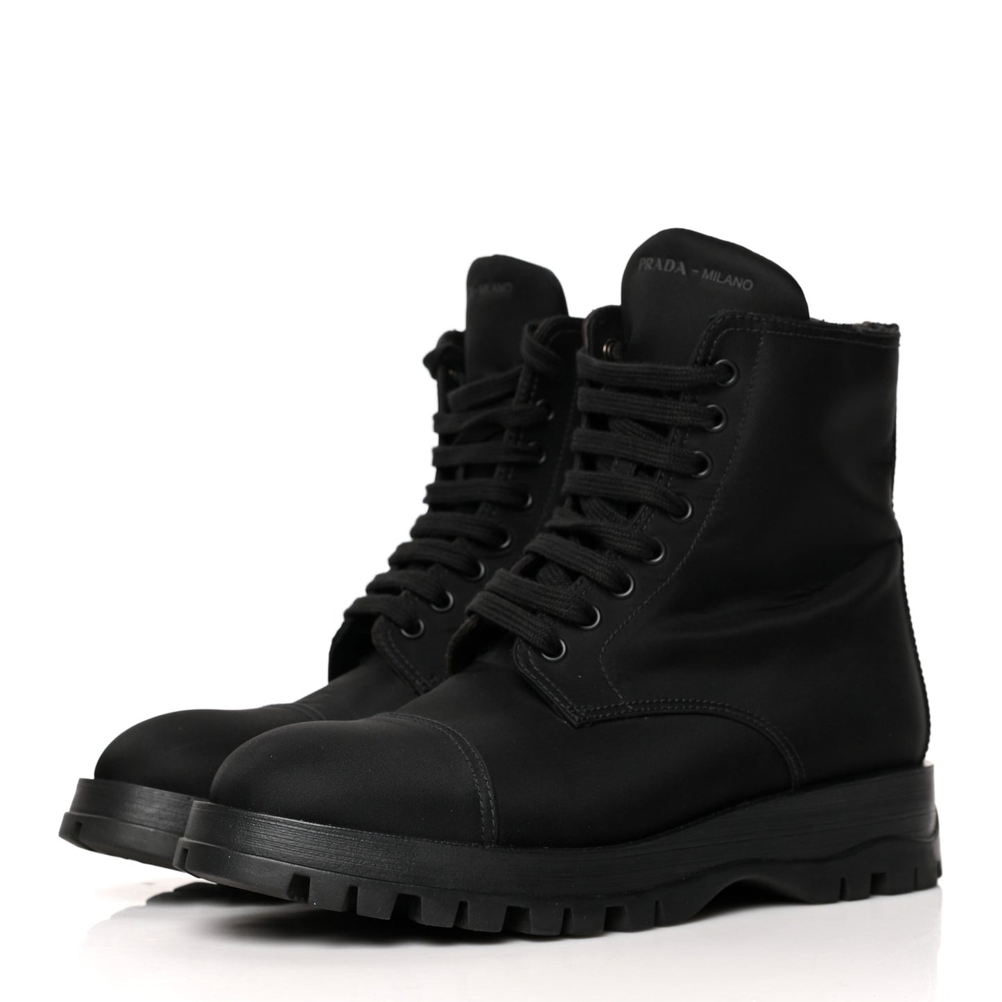 Nylon Gabardine Captoe 30mm Combat Boots 37.5 Black