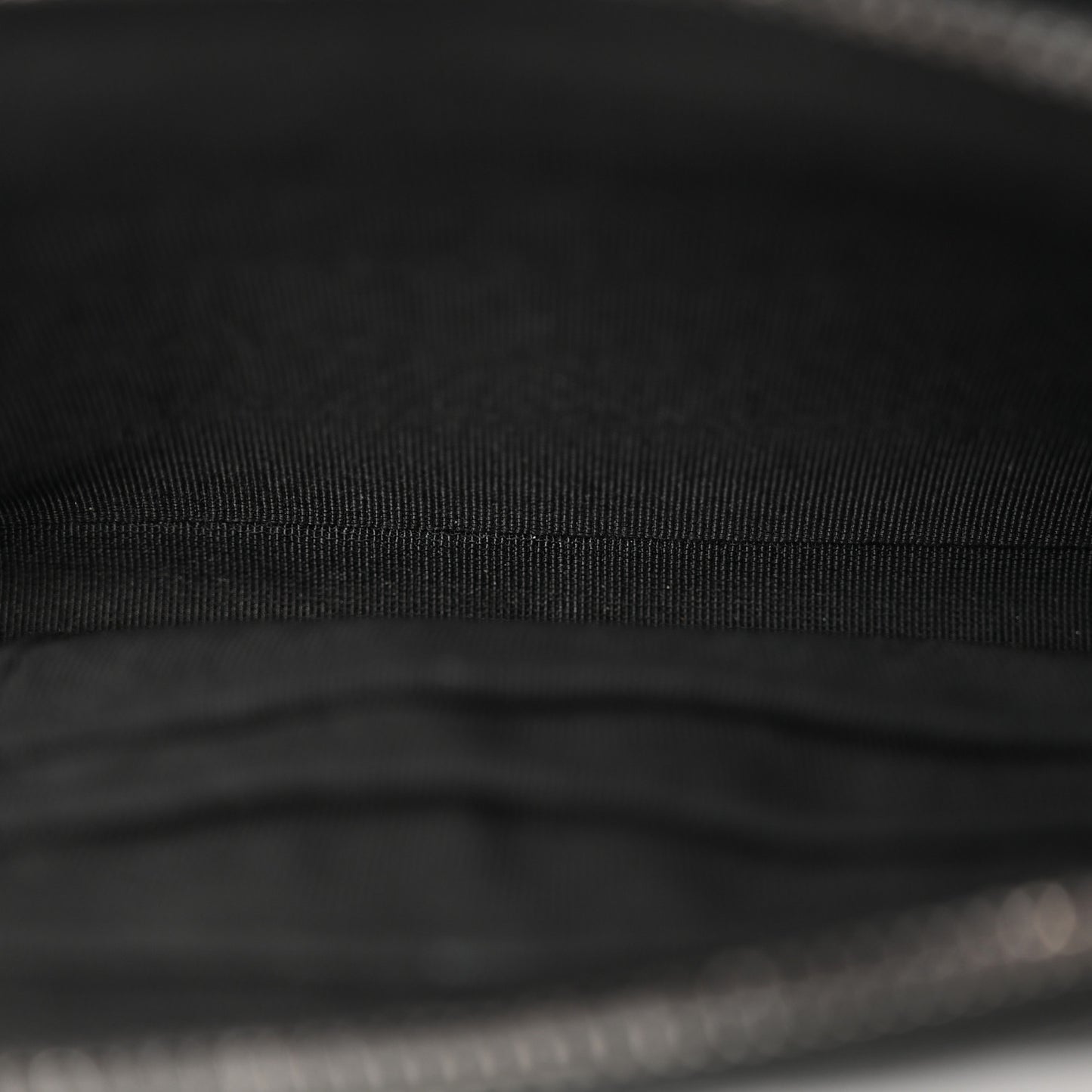 Patent Goatskin Quilted Small Gabrielle Clutch Black