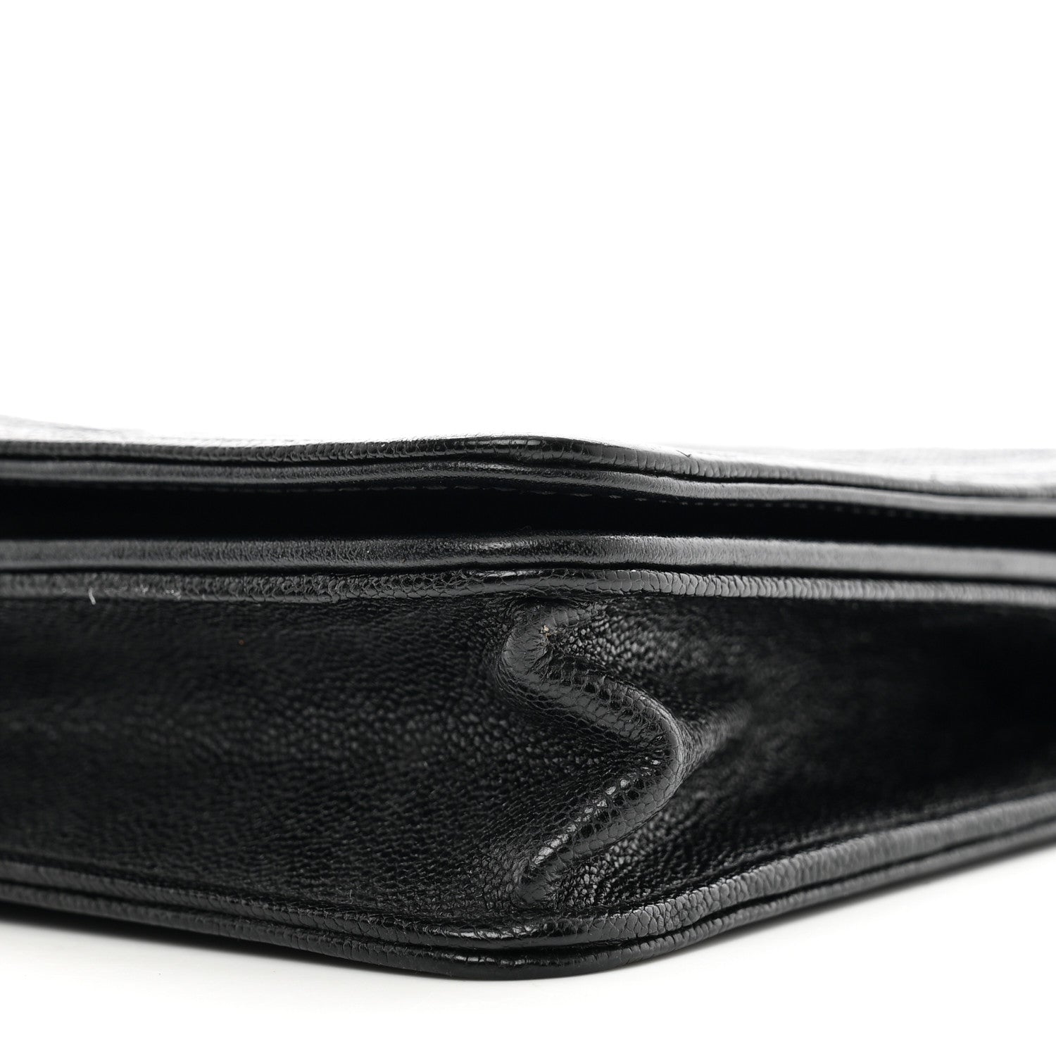 Chanel Caviar Chevron Quilted Boy Wallet On Chain WOC Black 11 of 11