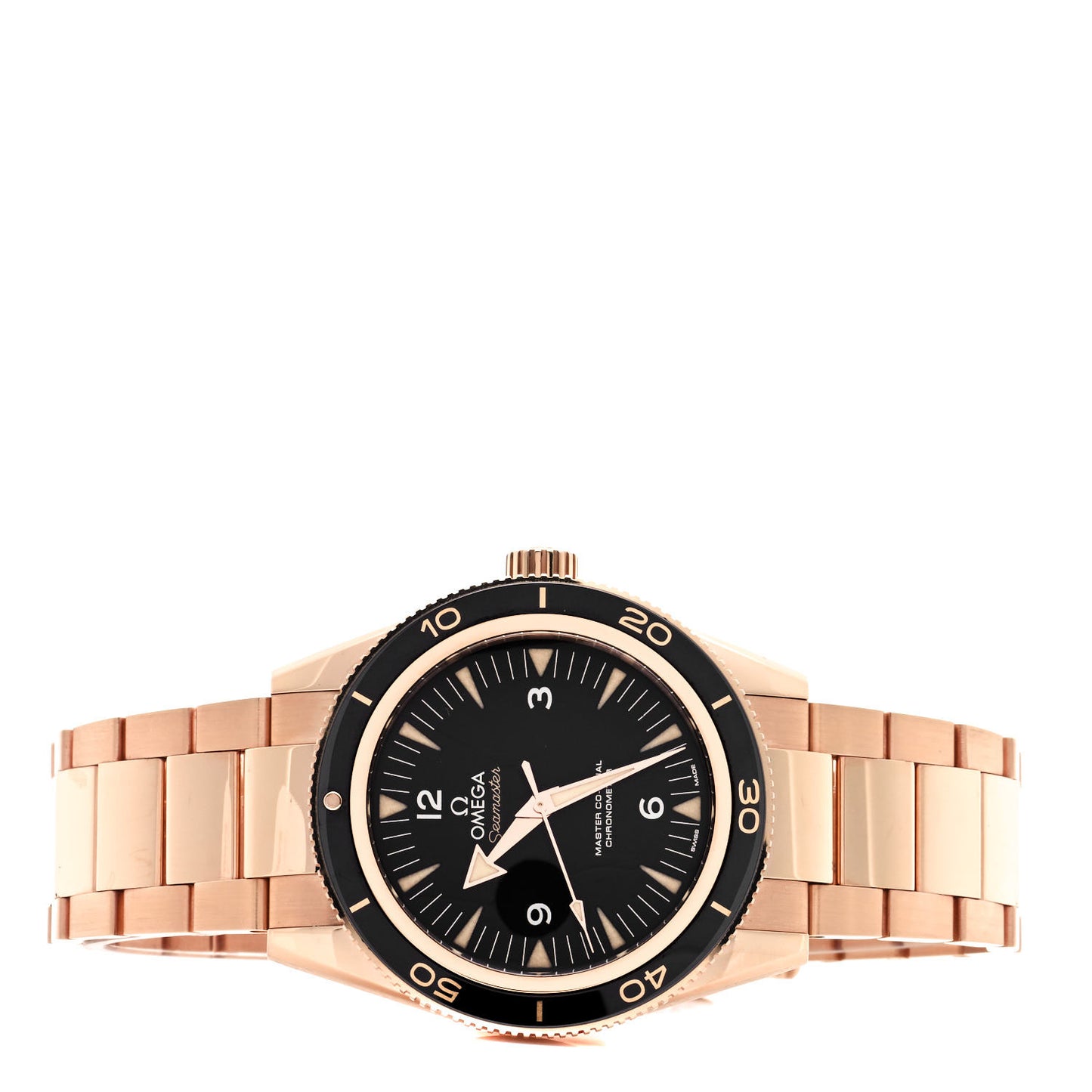 18K Sedna Gold 41mm Seamaster Professional 300 Automatic Watch Black 233.60.41.21.01.001