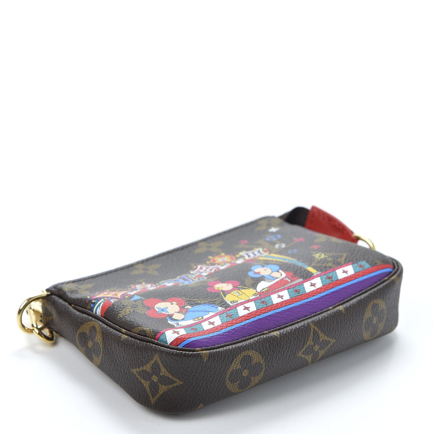 Monogram 2020 Christmas Animation Bumper Cars Mini Pochette Accessories Coquelicot