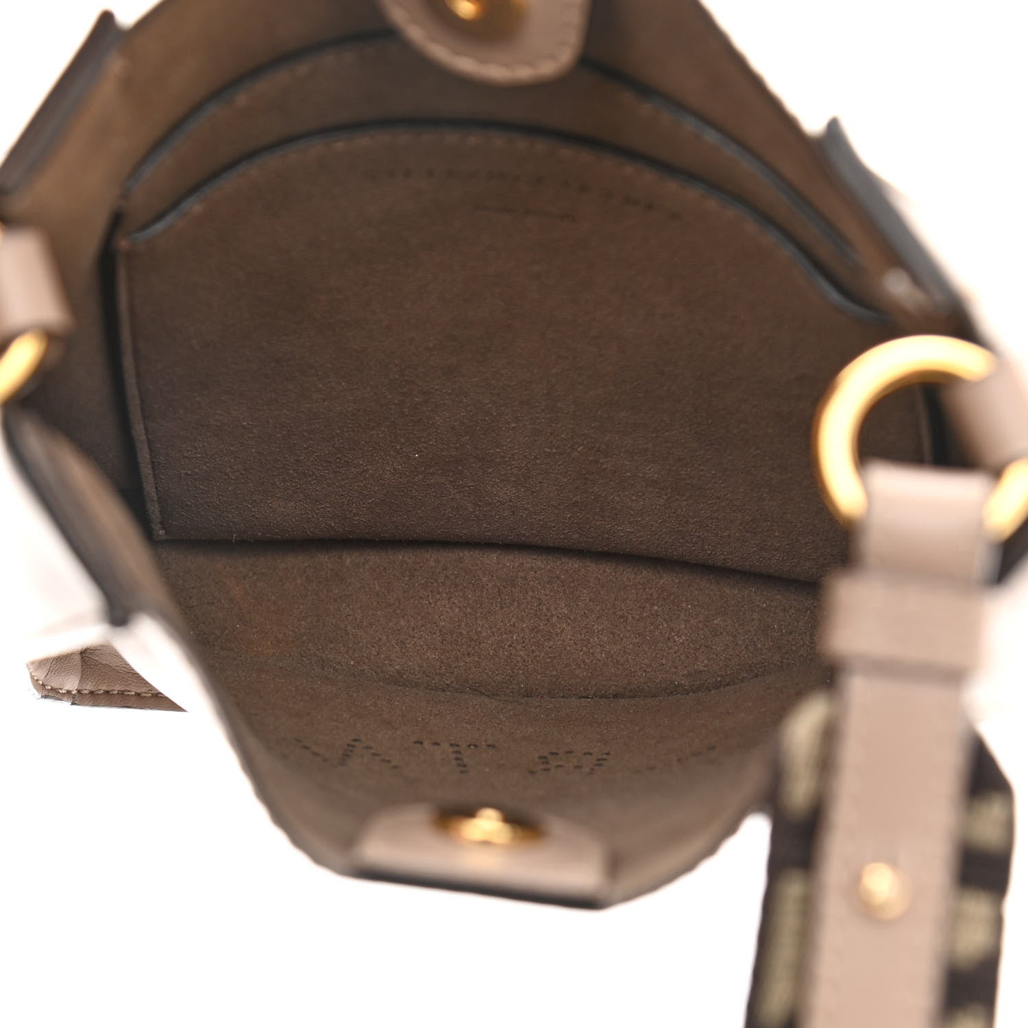 Stella McCartney Eco Alter Nappa Perforated Logo Tiny Crossbody Dark Taupe 5 of 11