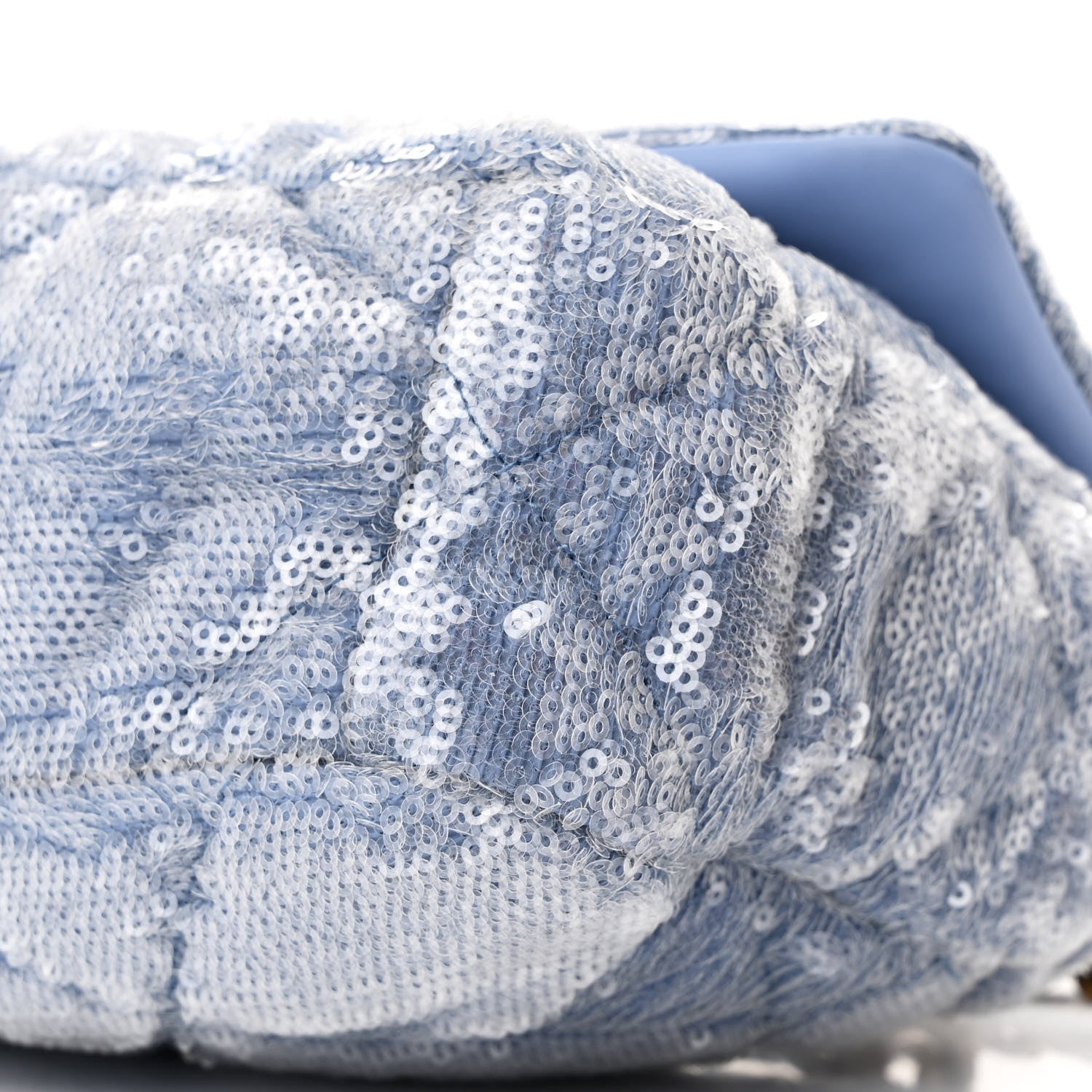 Chanel Sequin Quilted Medium Chanel 19 Flap Light Blue 10 of 10