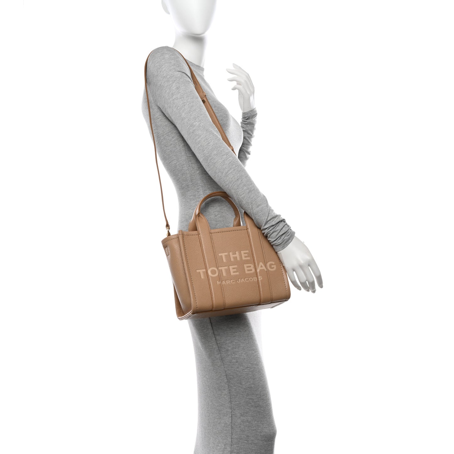 Grained Calfskin Small The Tote Bag Camel
