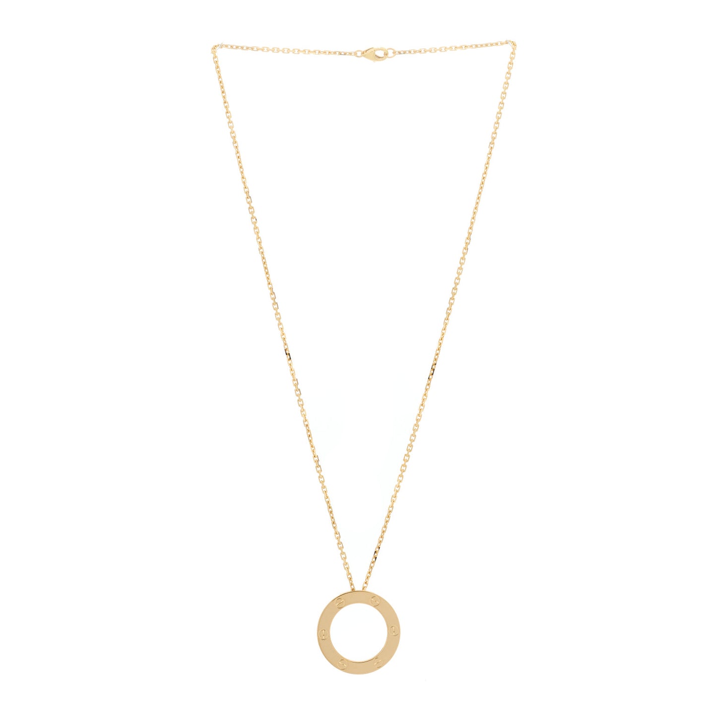 18K Yellow Gold LOVE Pendant Necklace