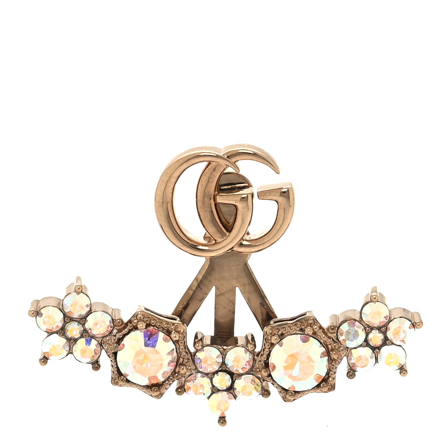 Crystal Single GG Earring Aurora Gold