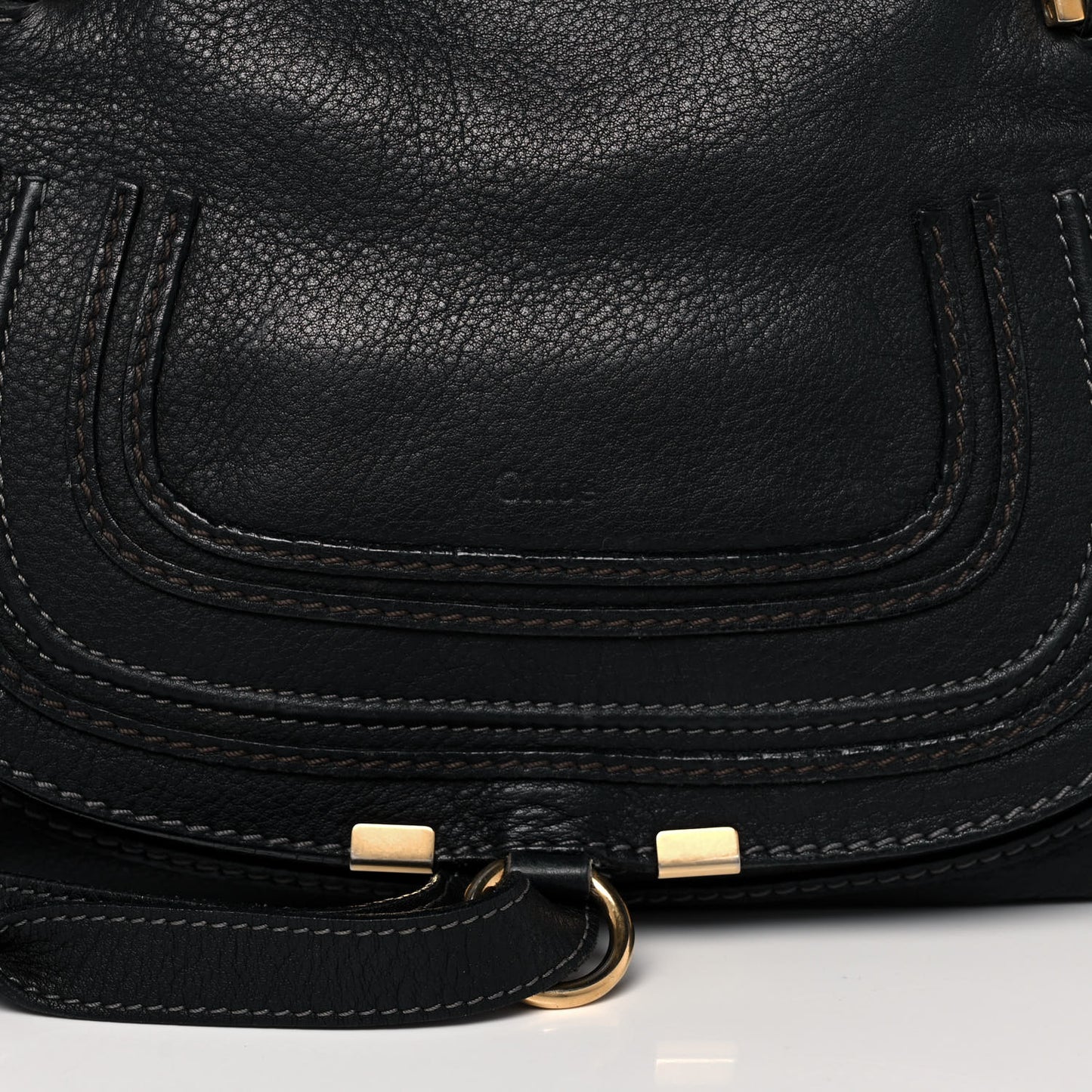 Calfskin Medium Marcie Satchel Black