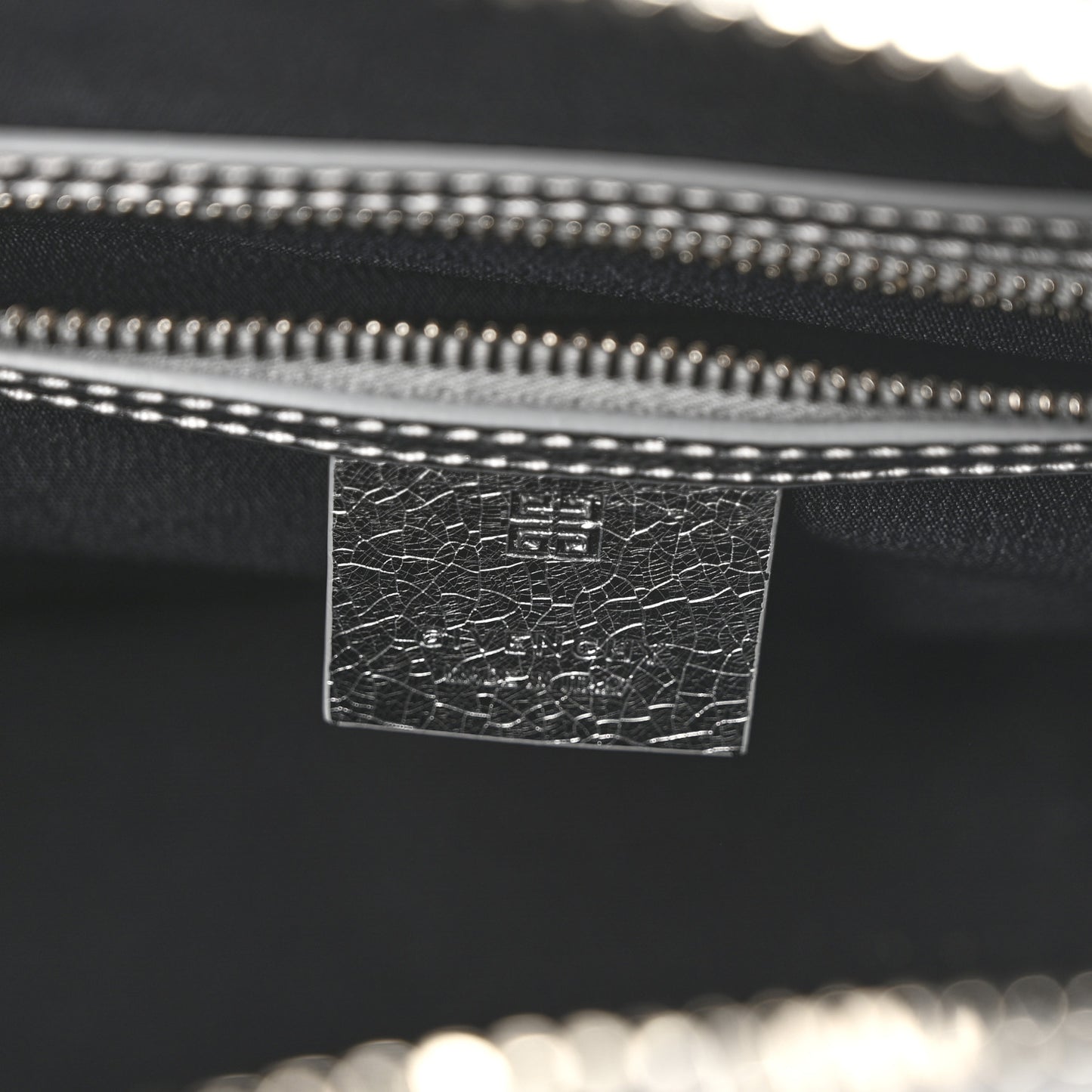 Metallic Sugar Goatskin Mini Antigona Silver