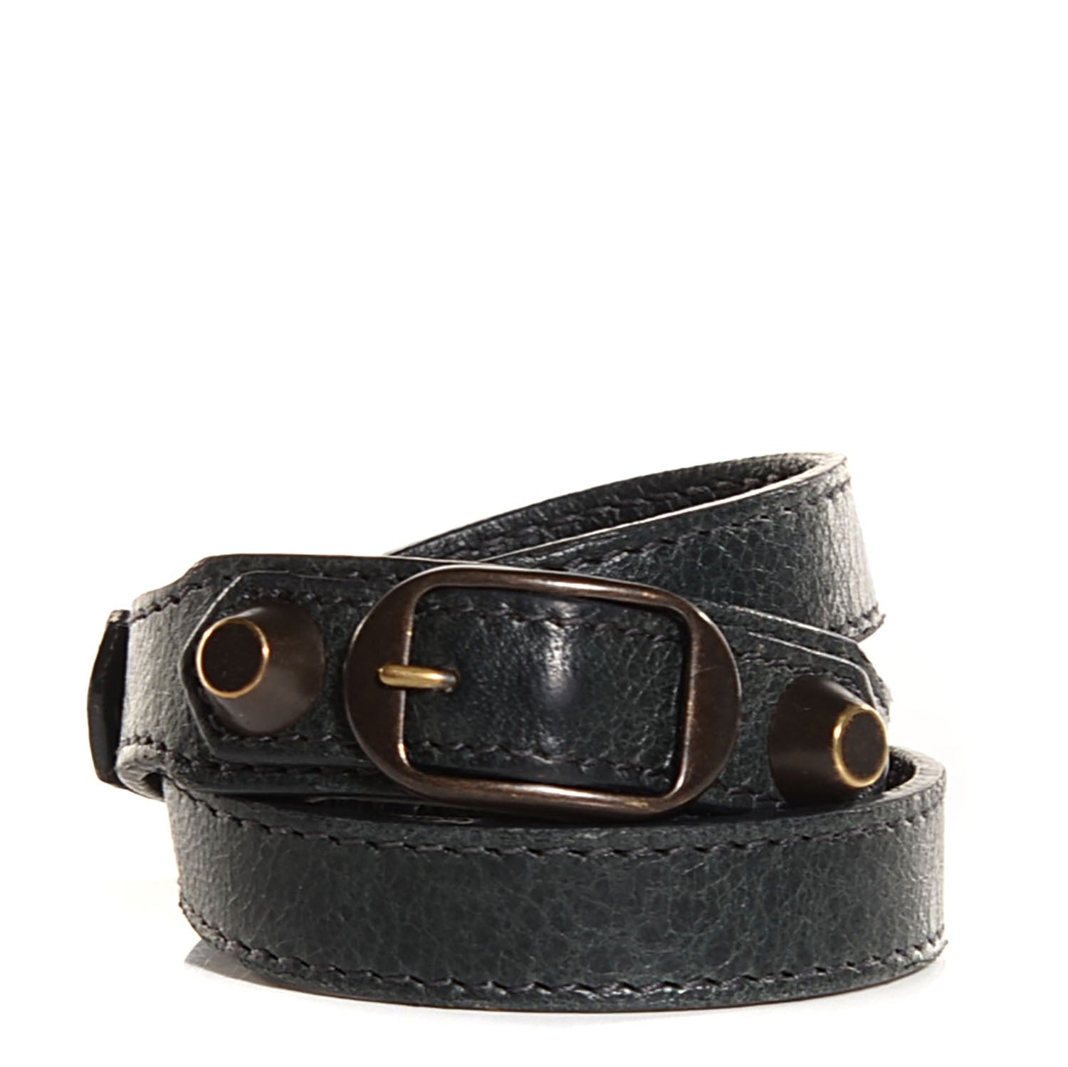 Balenciaga Agneau Arena Classic Hardware Triple Tour M Bracelet 
