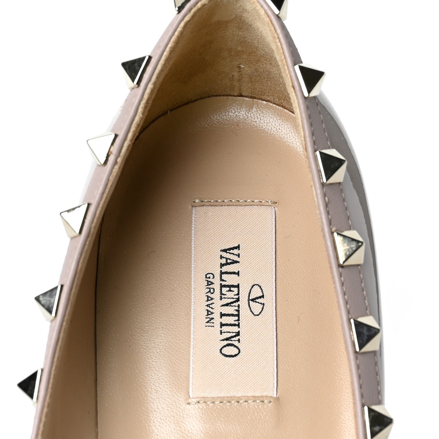 Patent Rockstud Ballerina Flats 41 Poudre
