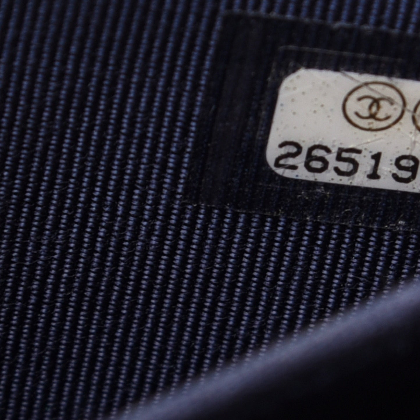 Caviar Quilted Flap Card Holder Wallet Navy Blue