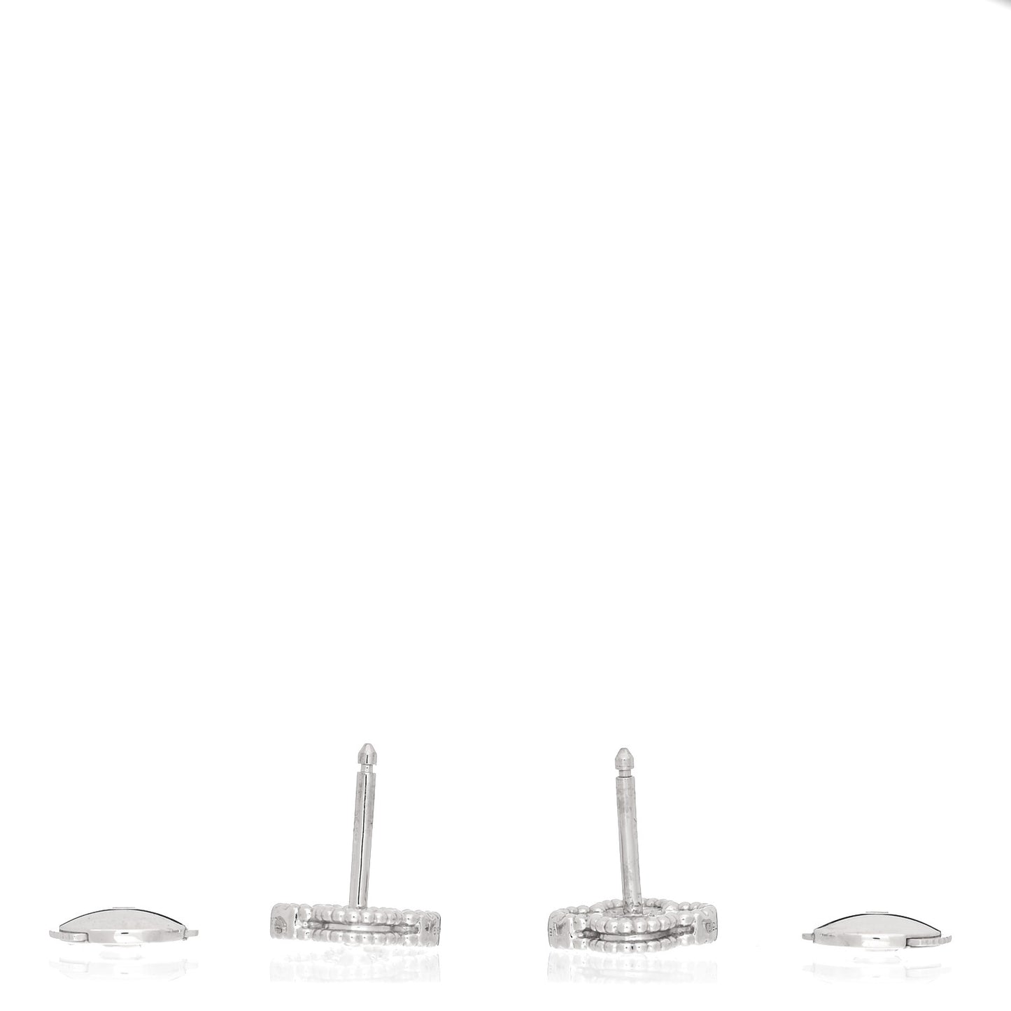18K White Gold Diamond Sweet Alhambra Earrings