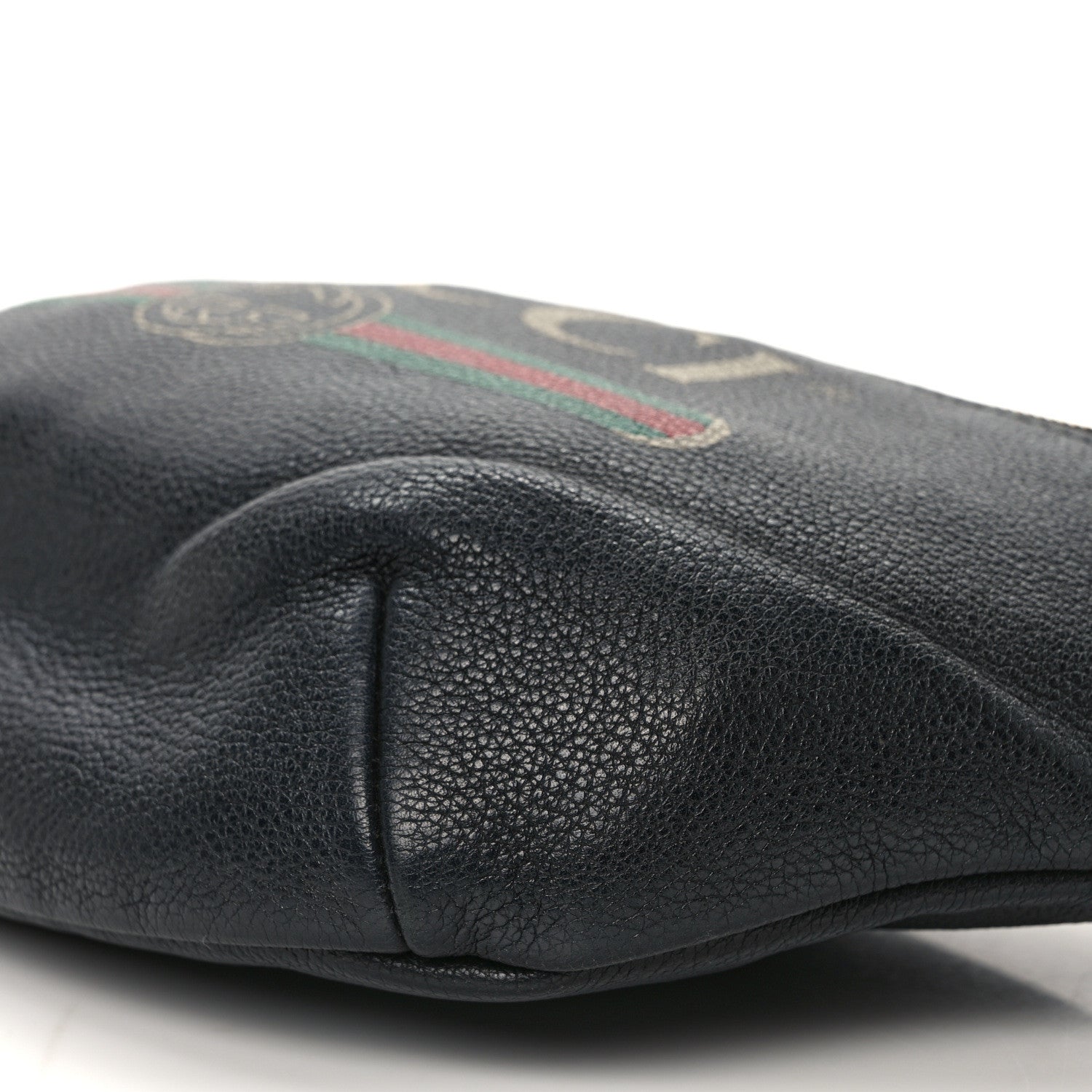 Gucci Grained Calfskin Logo Belt Bag Black 9 of 12