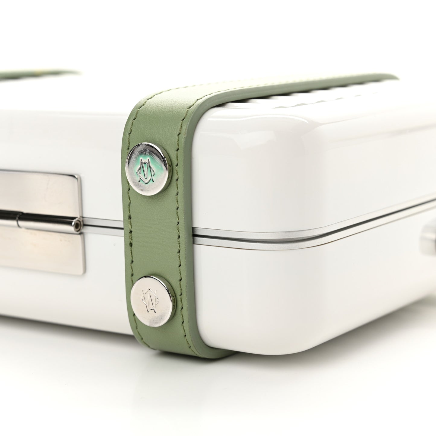 Gloss Polycarbonate Personal Cross-Body Bag White Green