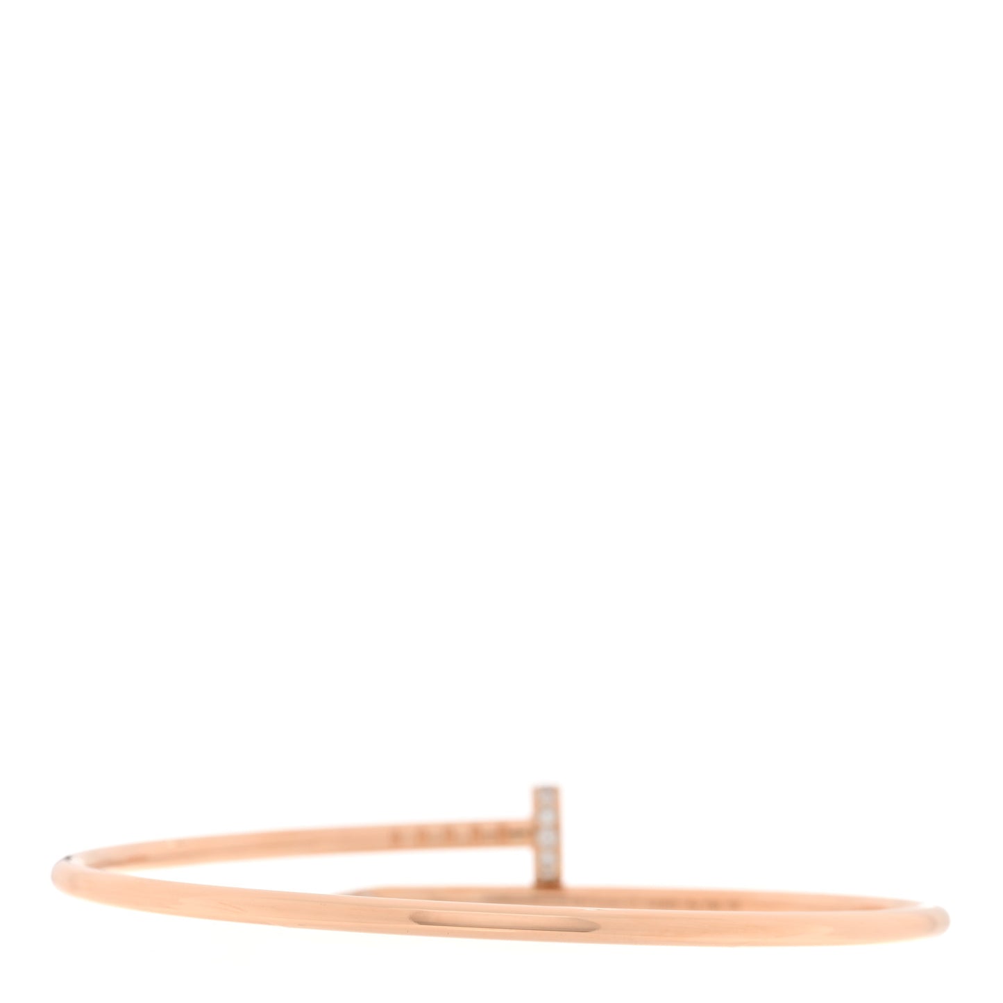 18K Pink Gold Diamond Small Juste Un Clou Bracelet 17