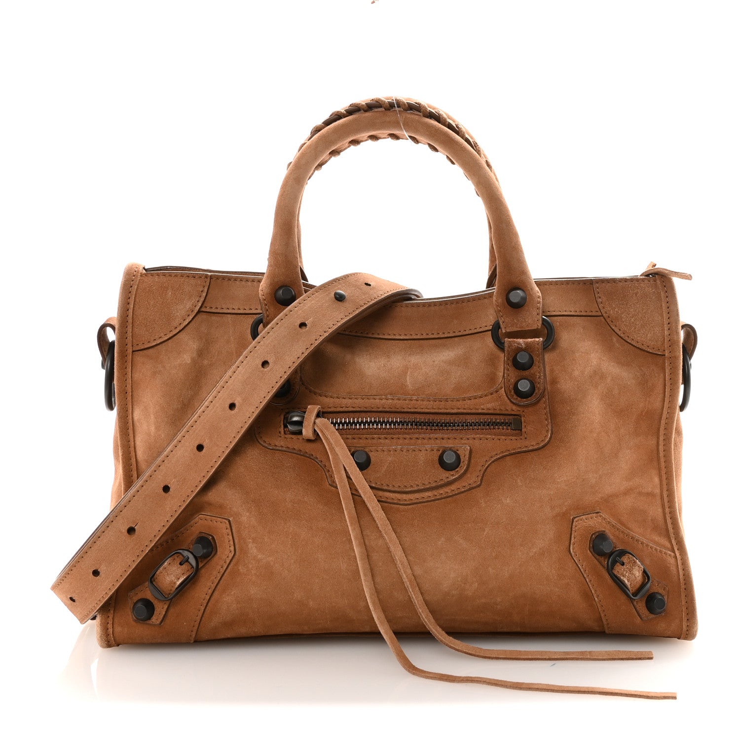 ハガ　 Balenciaga Waxed Suede Calfskin Classic Hardware Small Le City
