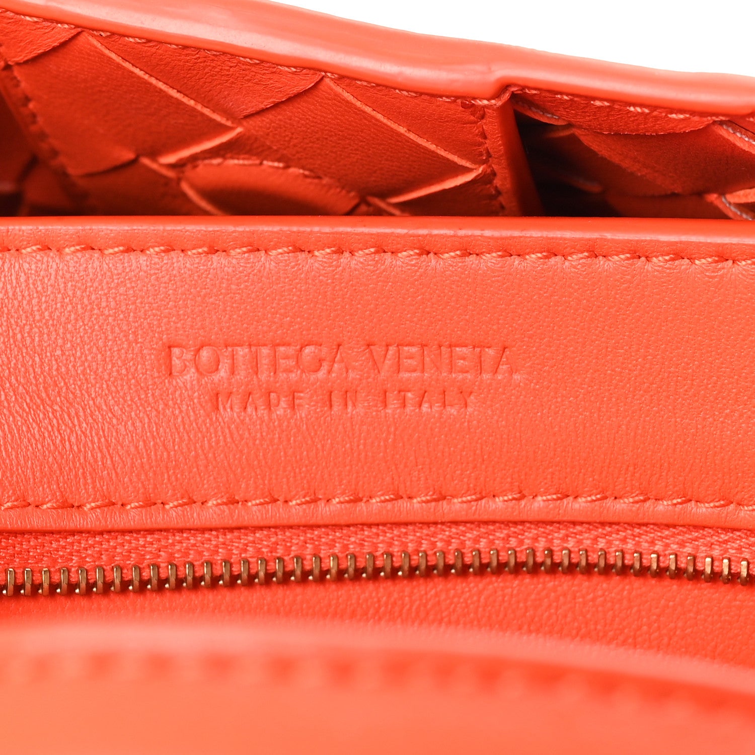 Bottega Veneta Nappa Intrecciato Small Andiamo With Chain Shoulder Bag Orange 6 of 8