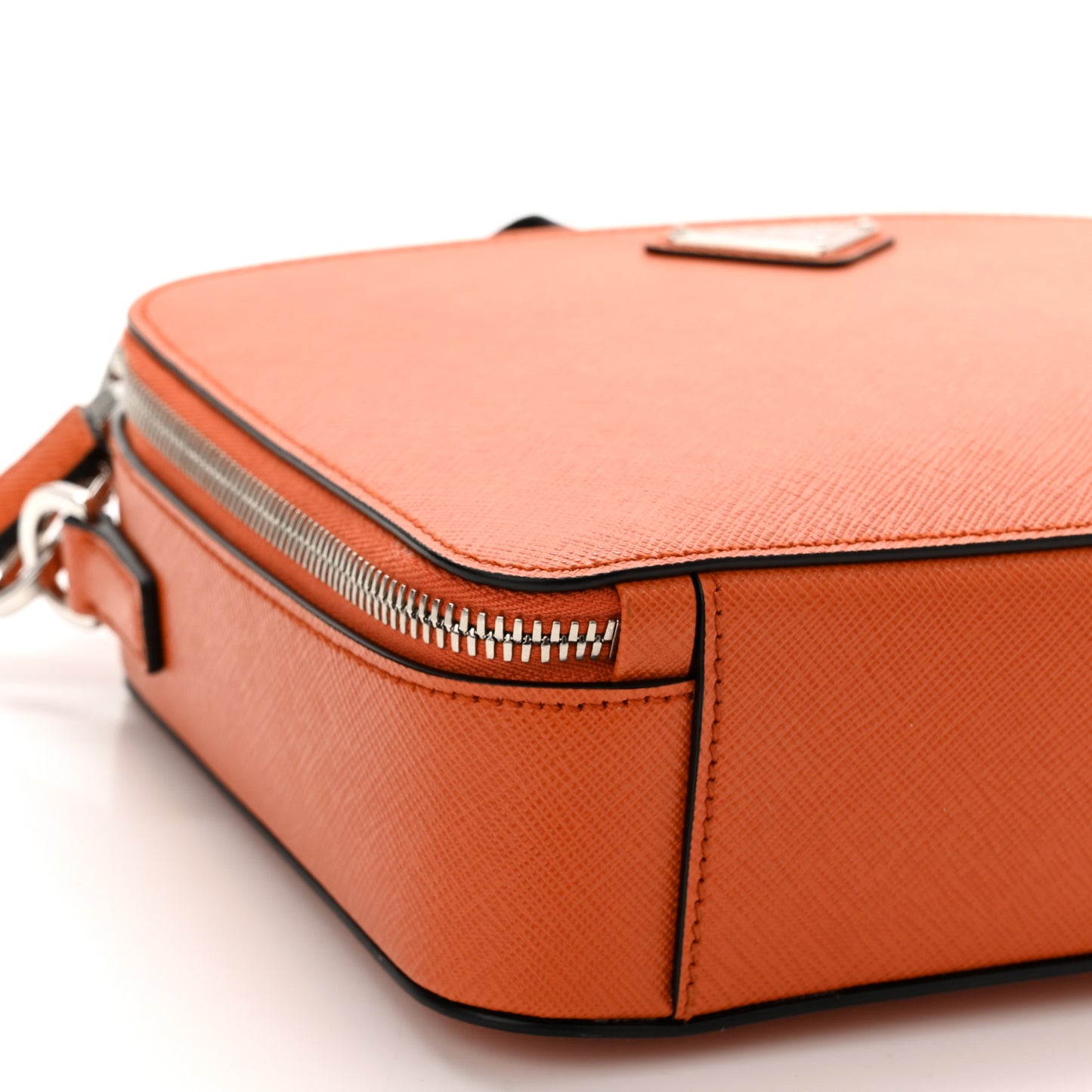 Saffiano Travel Medium Brique Crossbody Bag Papaya