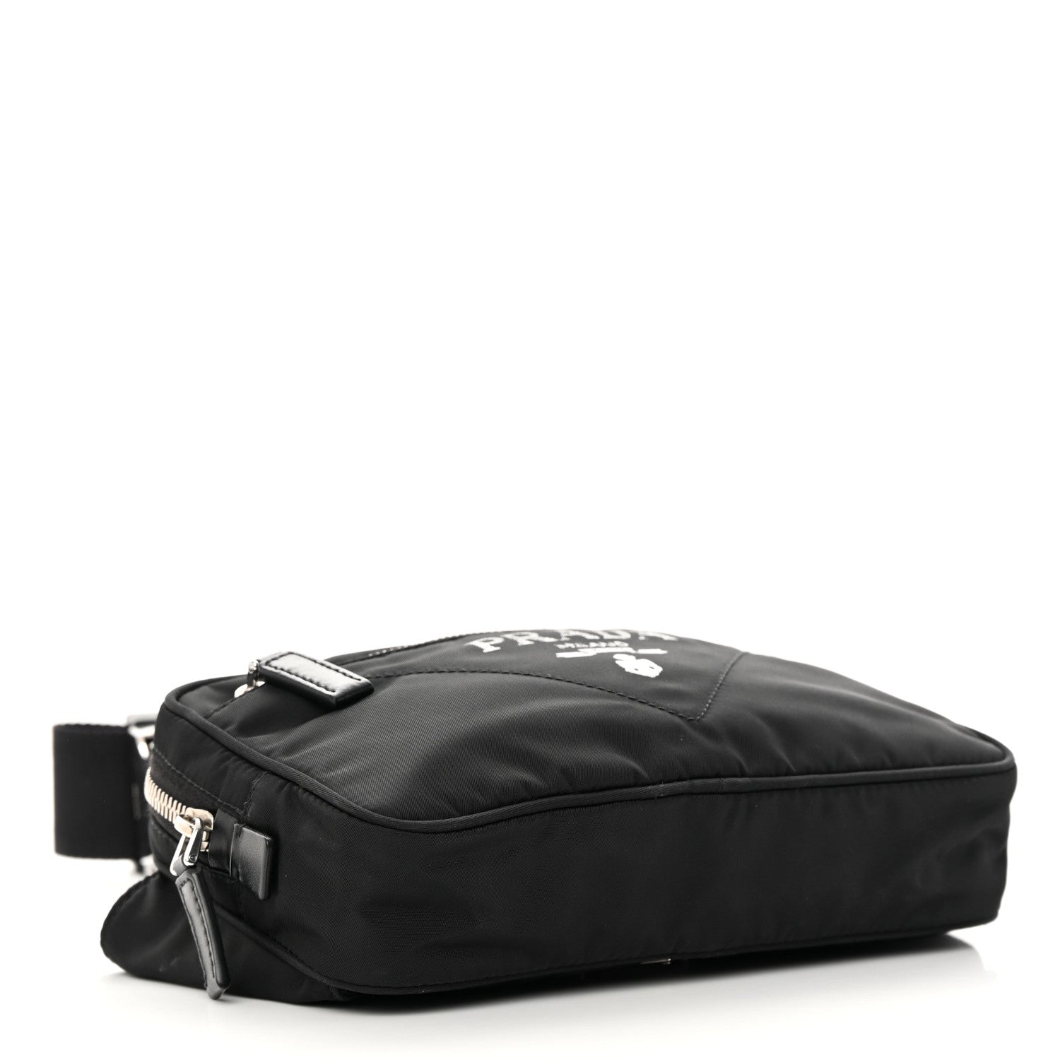 Prada Tessuto Re-Nylon Logo Print Belt Bag Black 4 of 12