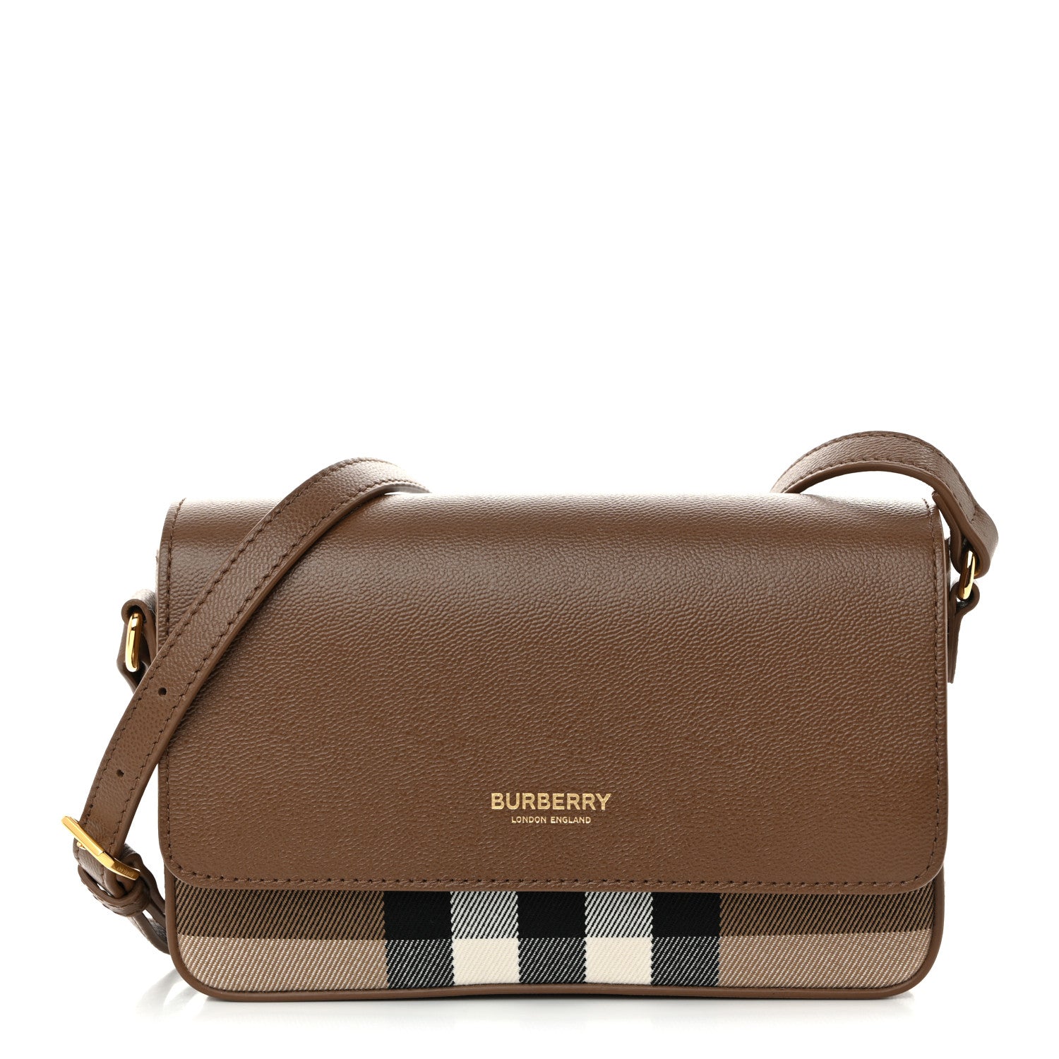 Burberry Grained Calfskin House Check Tartan Mix New Hampshire
