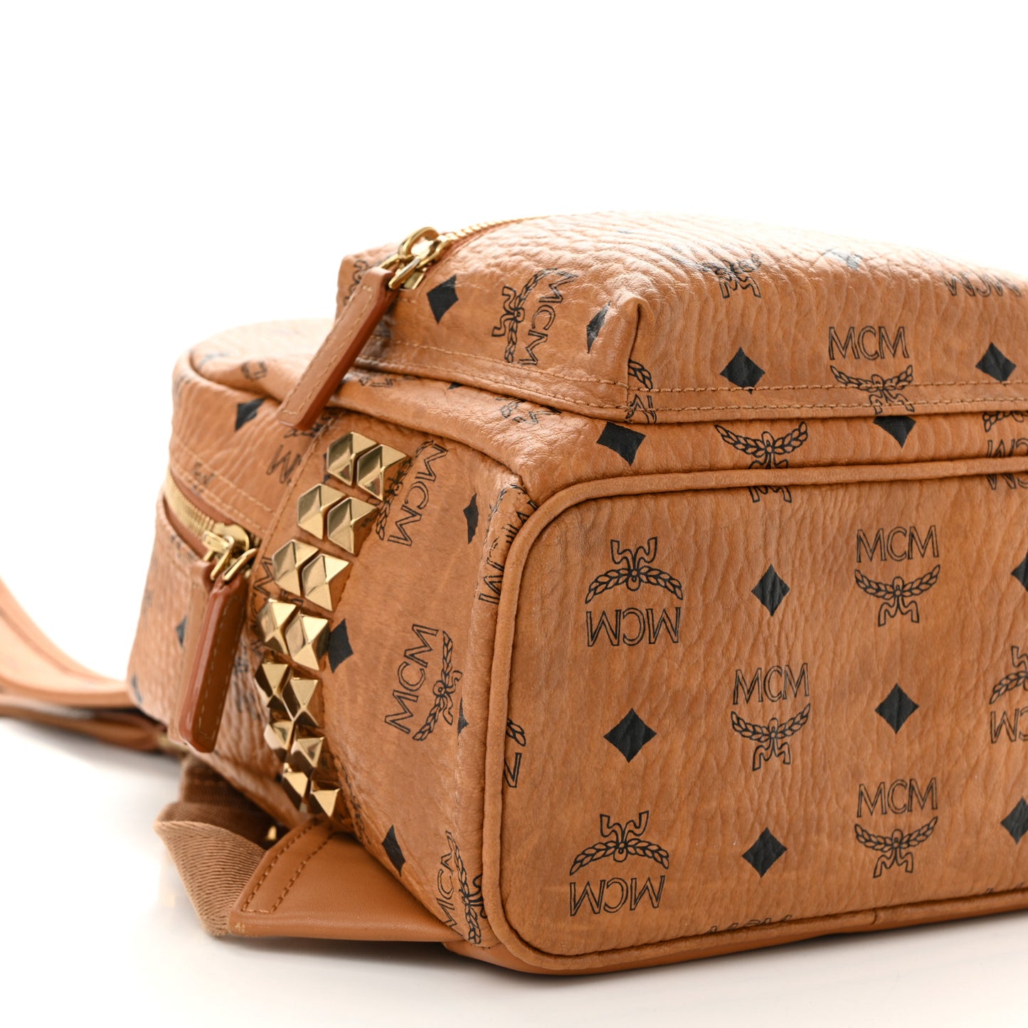 Visetos Side Stud Mini Stark Backpack Cognac