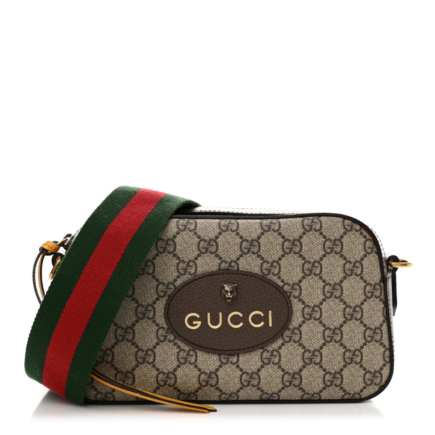 GG Supreme Monogram Web Neo Vintage Shoulder Bag Beige New Acero Crop