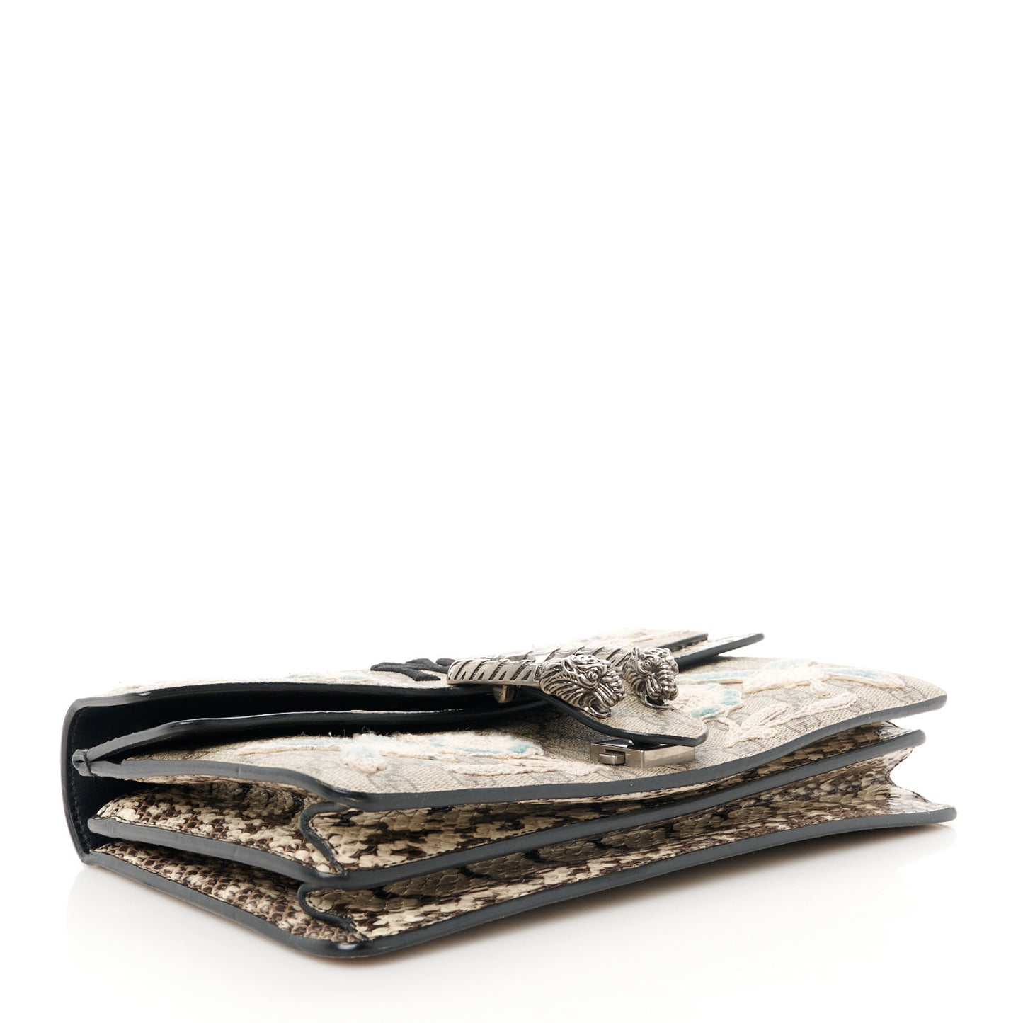 X MLB GG Supreme Monogram Snakeskin NY Yankees Patch Embroidered Small Dionysus Shoulder Bag