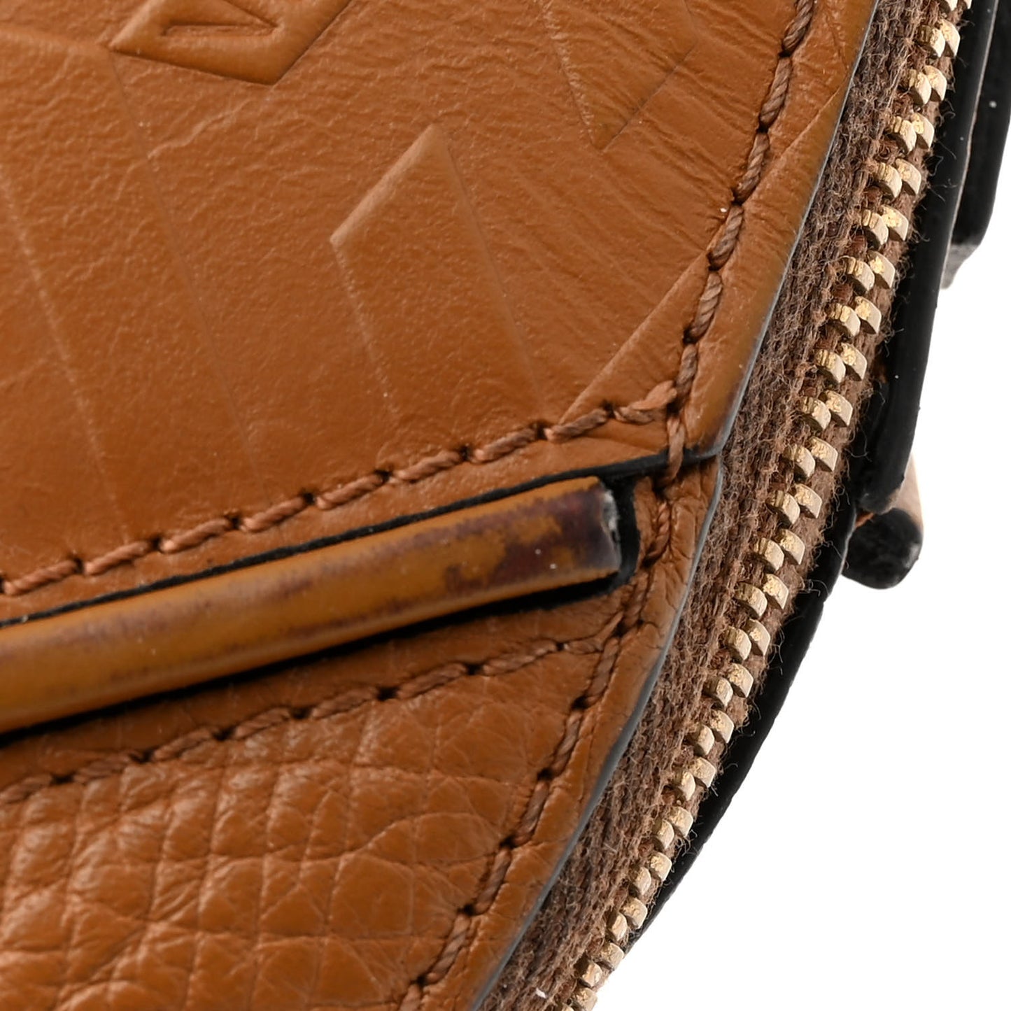 Grained Calfskin Greca Belt Bag Brown
