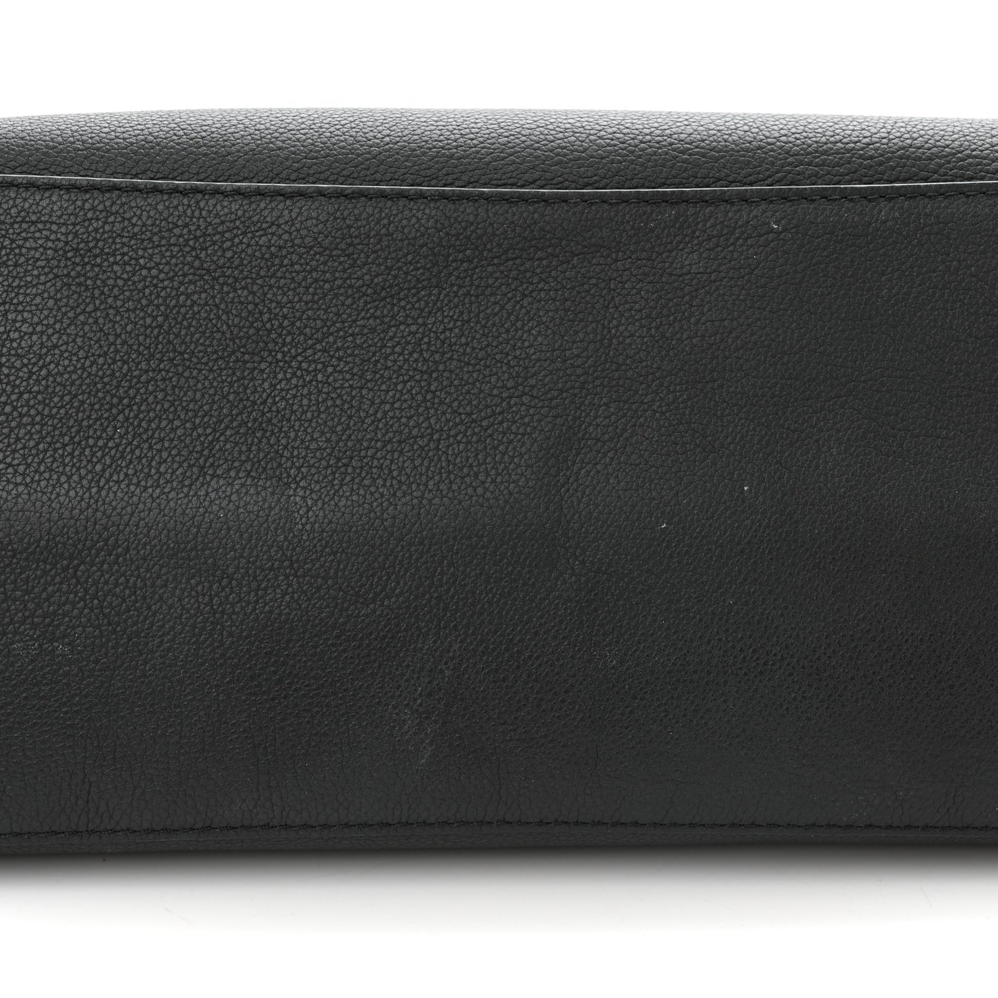 Grained Calfskin Lockme Shopper Black