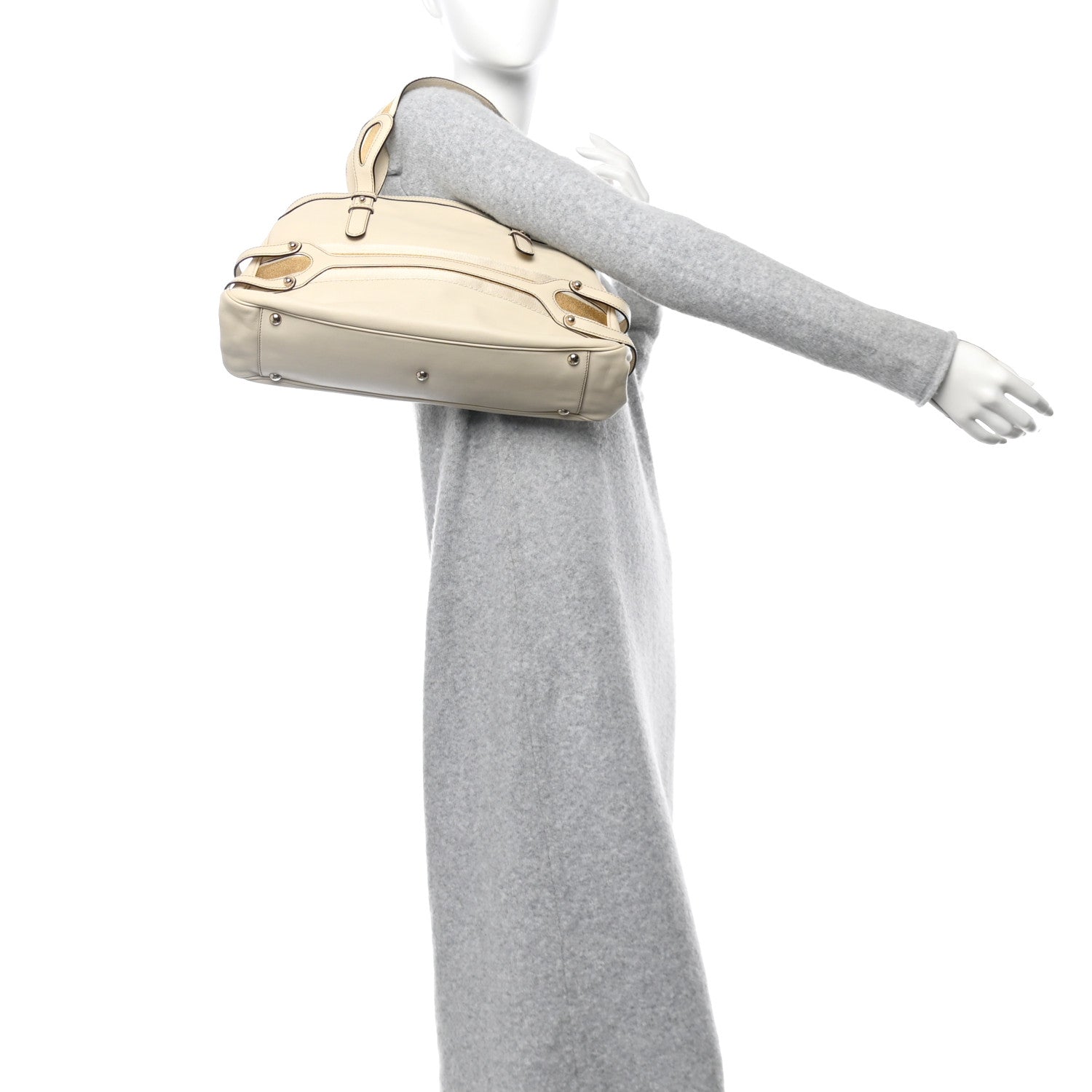 Gucci Calfskin Shoulder Bag Ivory 2 of 12